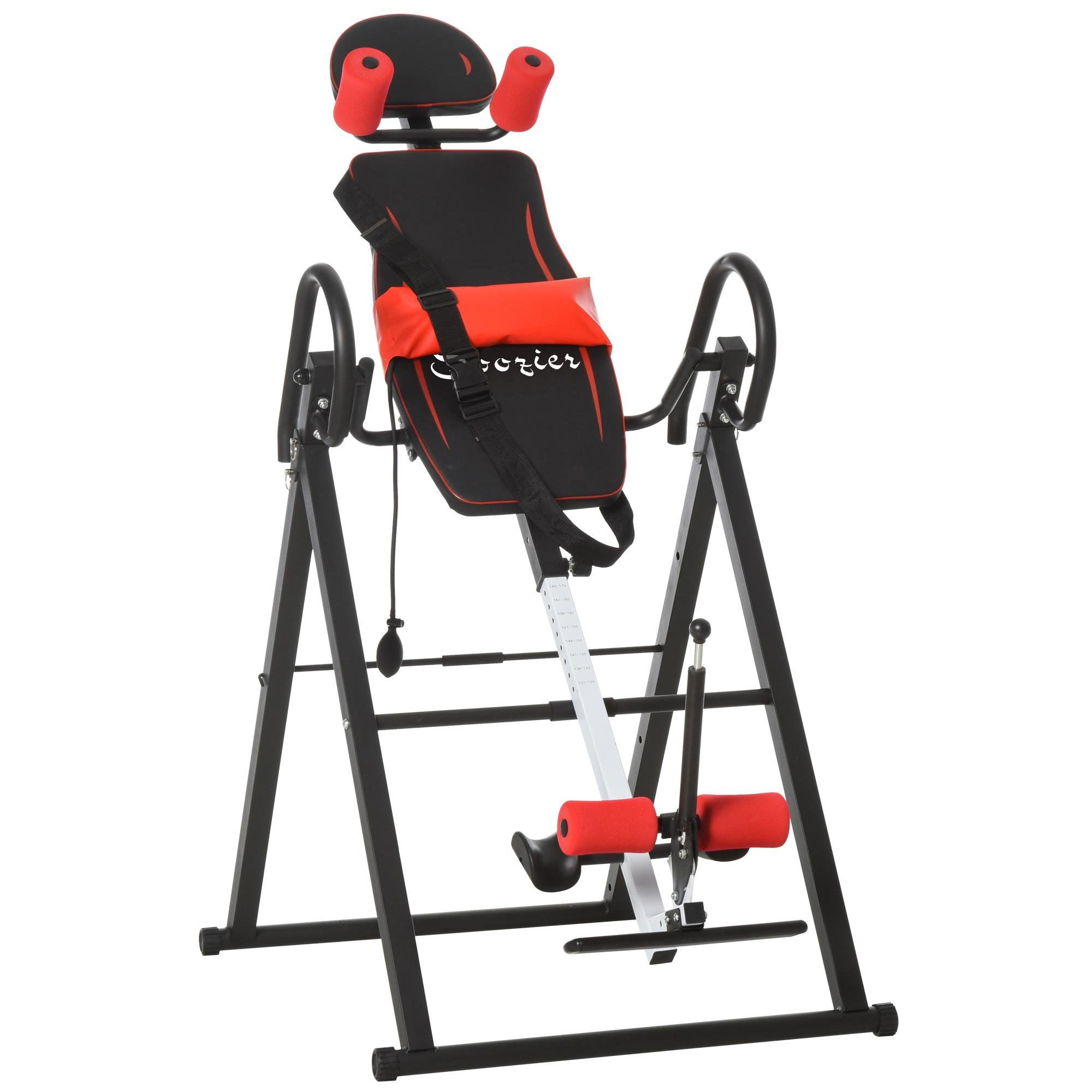 Black Steel Inversion Table with Adjustable Angles