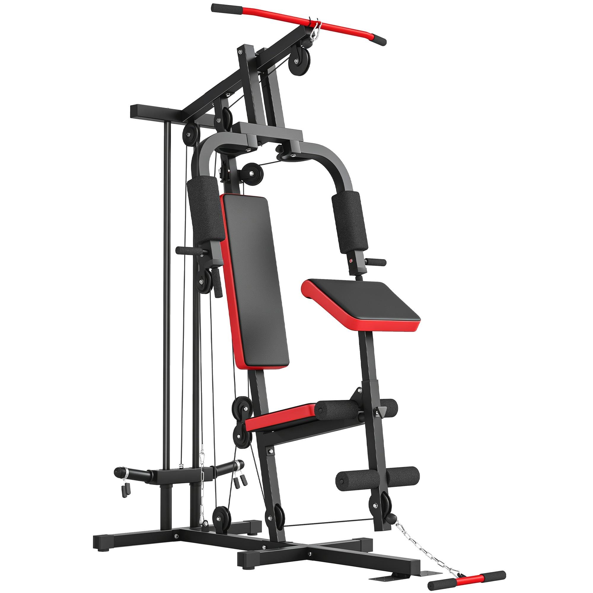 132 lb Plate Loaded Gym for Full Body Home Training