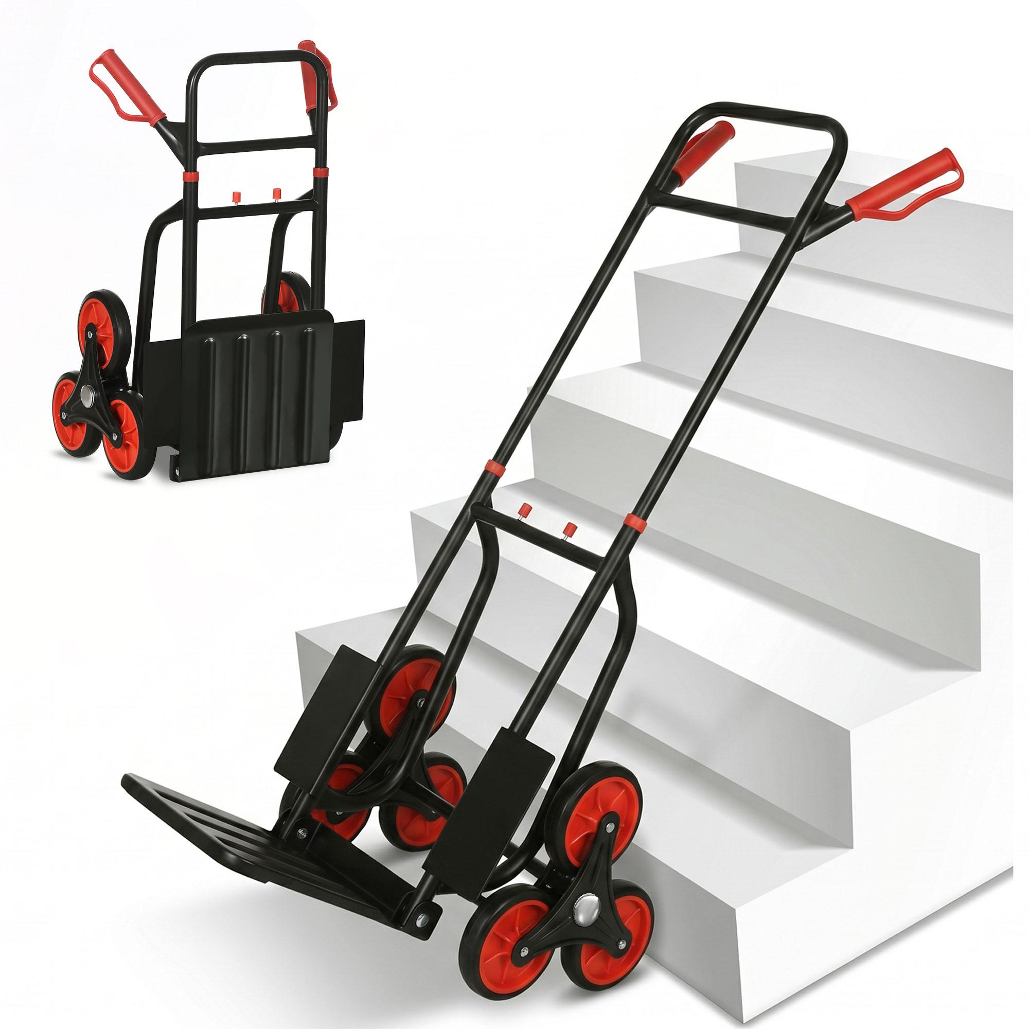 Steel 6-Wheel Stair Climber, 264lbs Folding Hand Truck