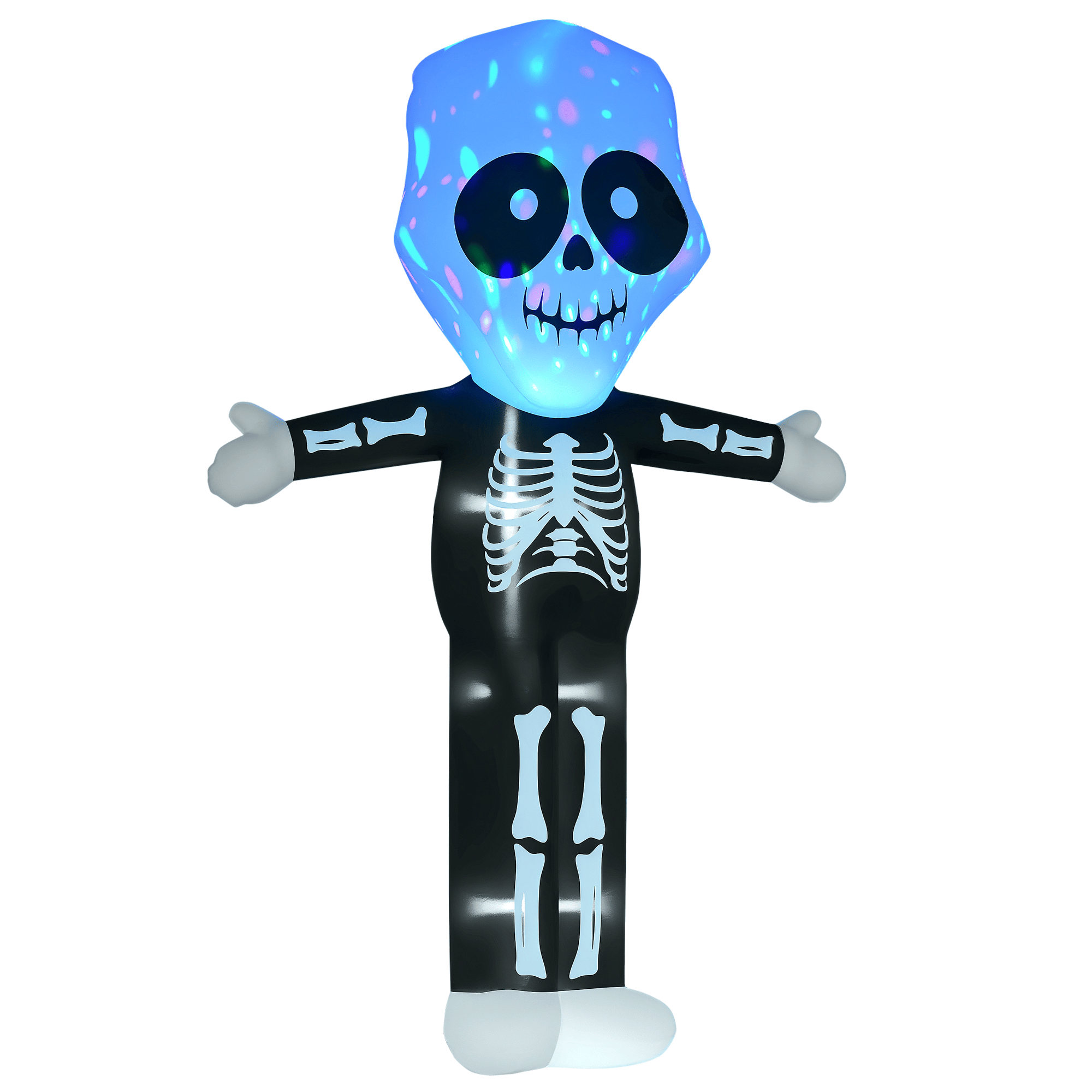 10 ft skeleton ghost with LED lights for Halloween