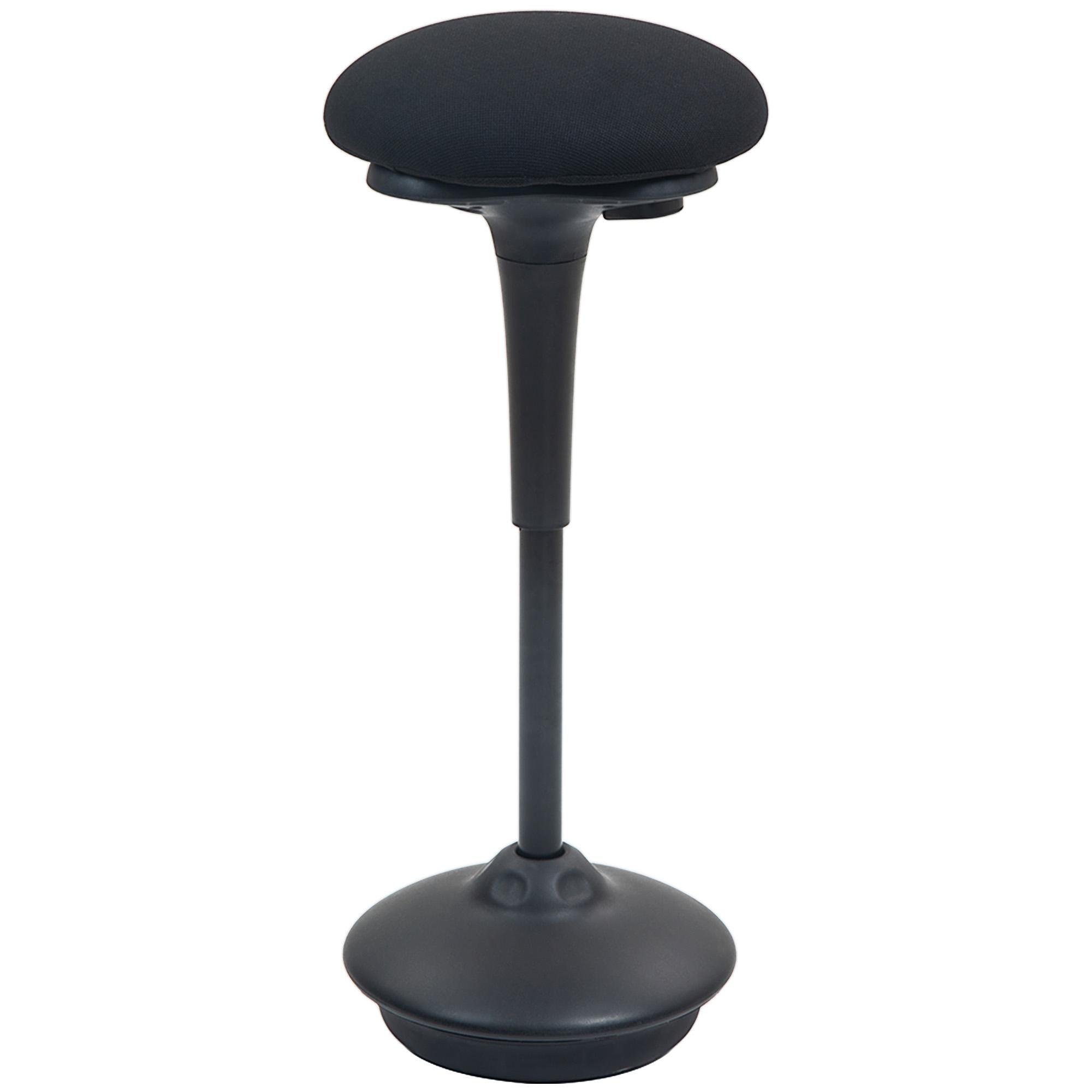 Adjustable Black Wobble Stool with 360° Swivel