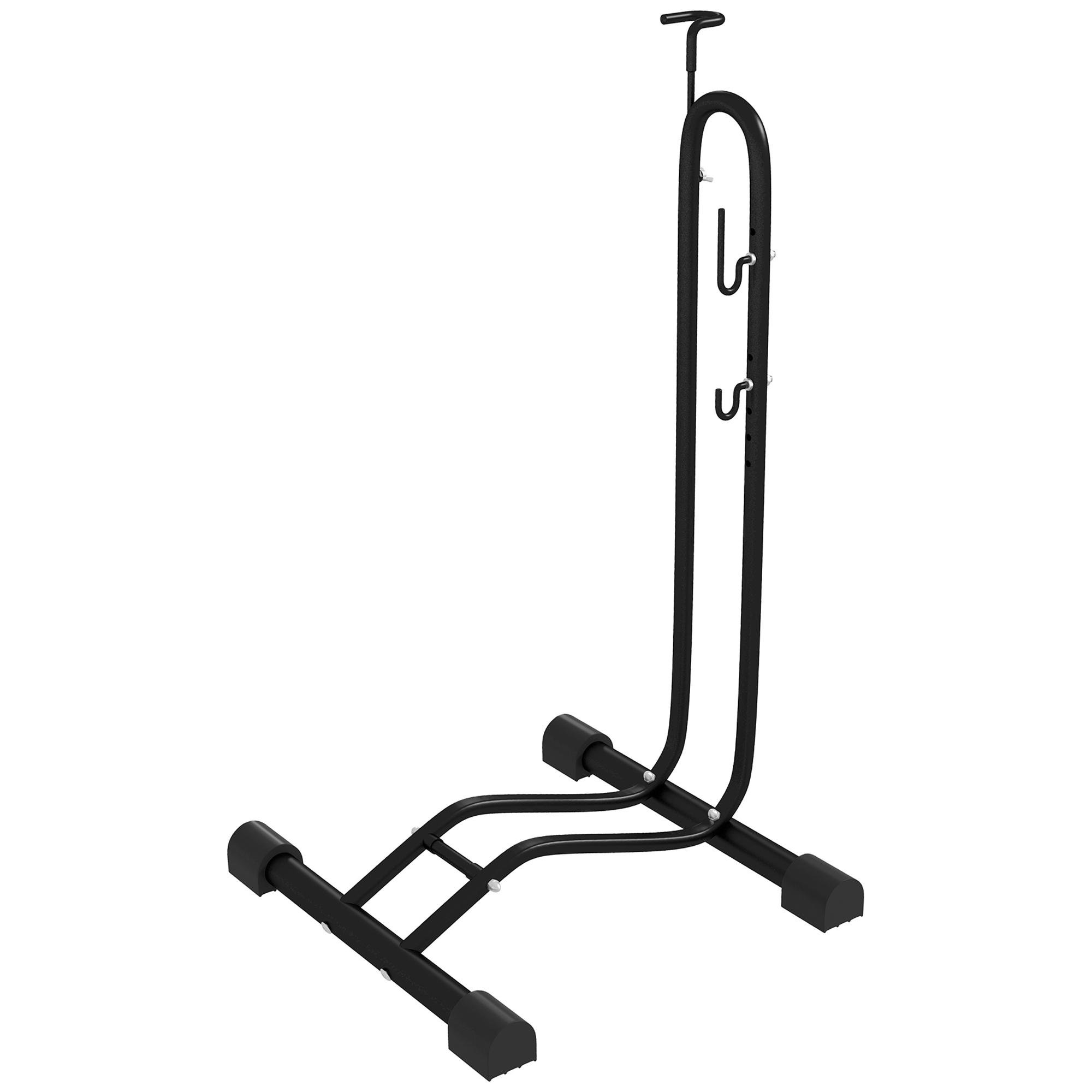 Black Adjustable Bike Stand for Vertical or Horizontal Parking