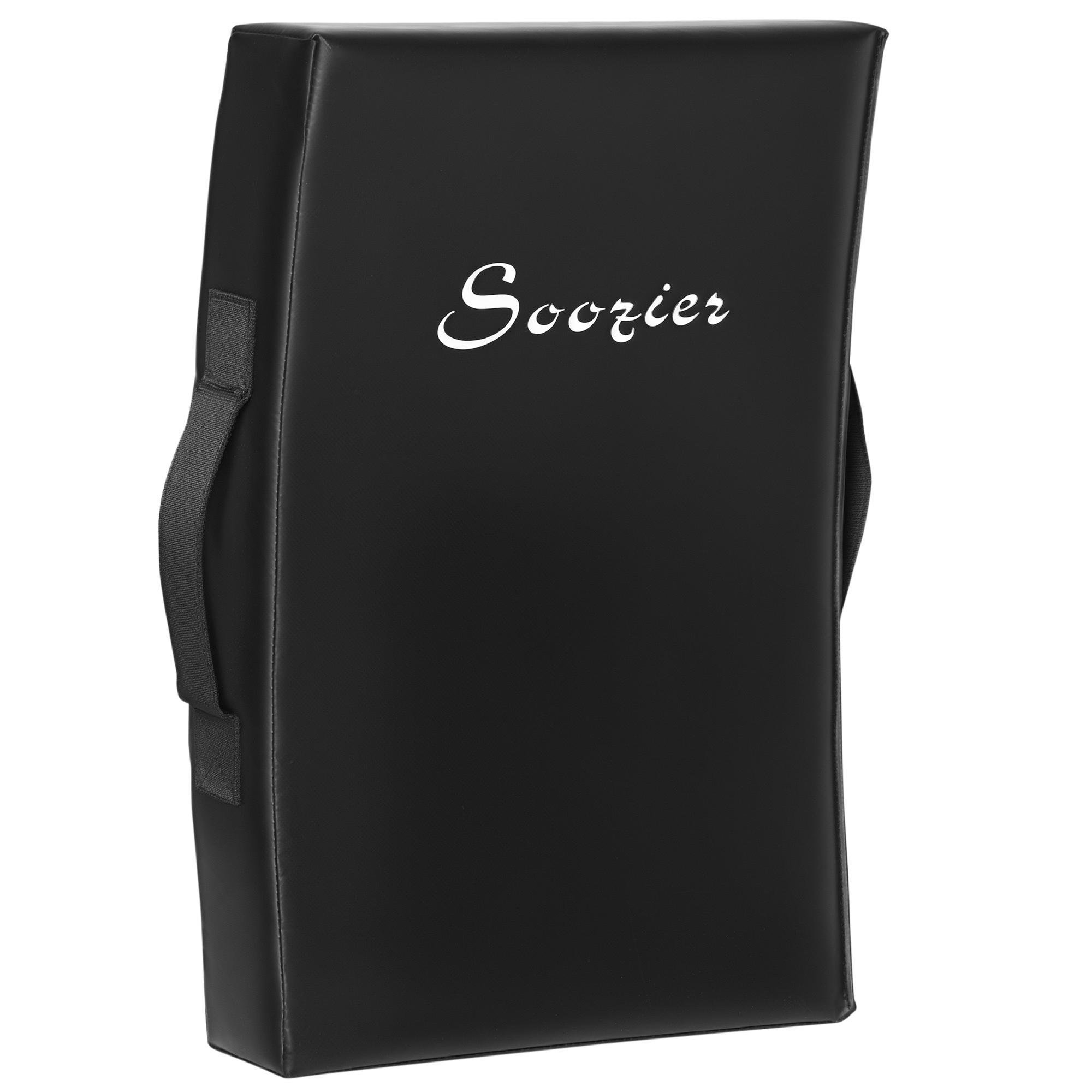 Black Curved Kick Pad with Five Handles for Martial Arts