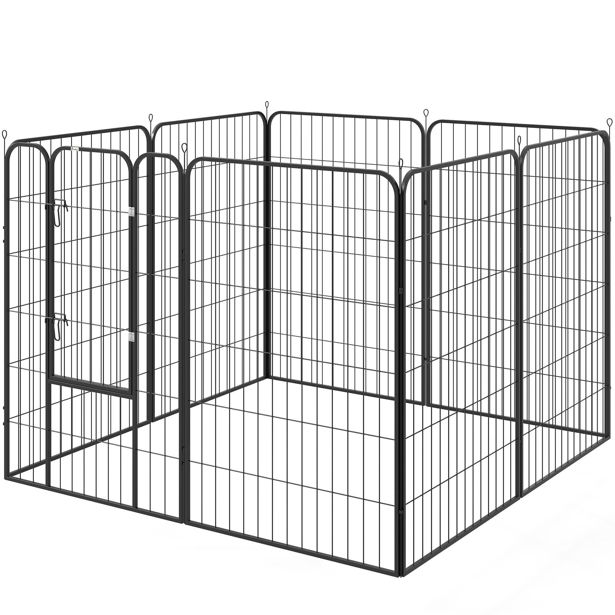 47.2 inch steel dog pen, eight-panel modular design