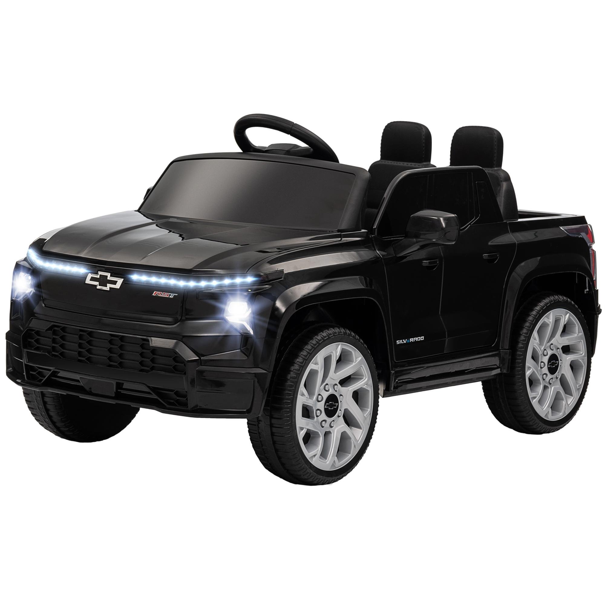 Black 12V Kids Ride-On Truck with Parent Remote