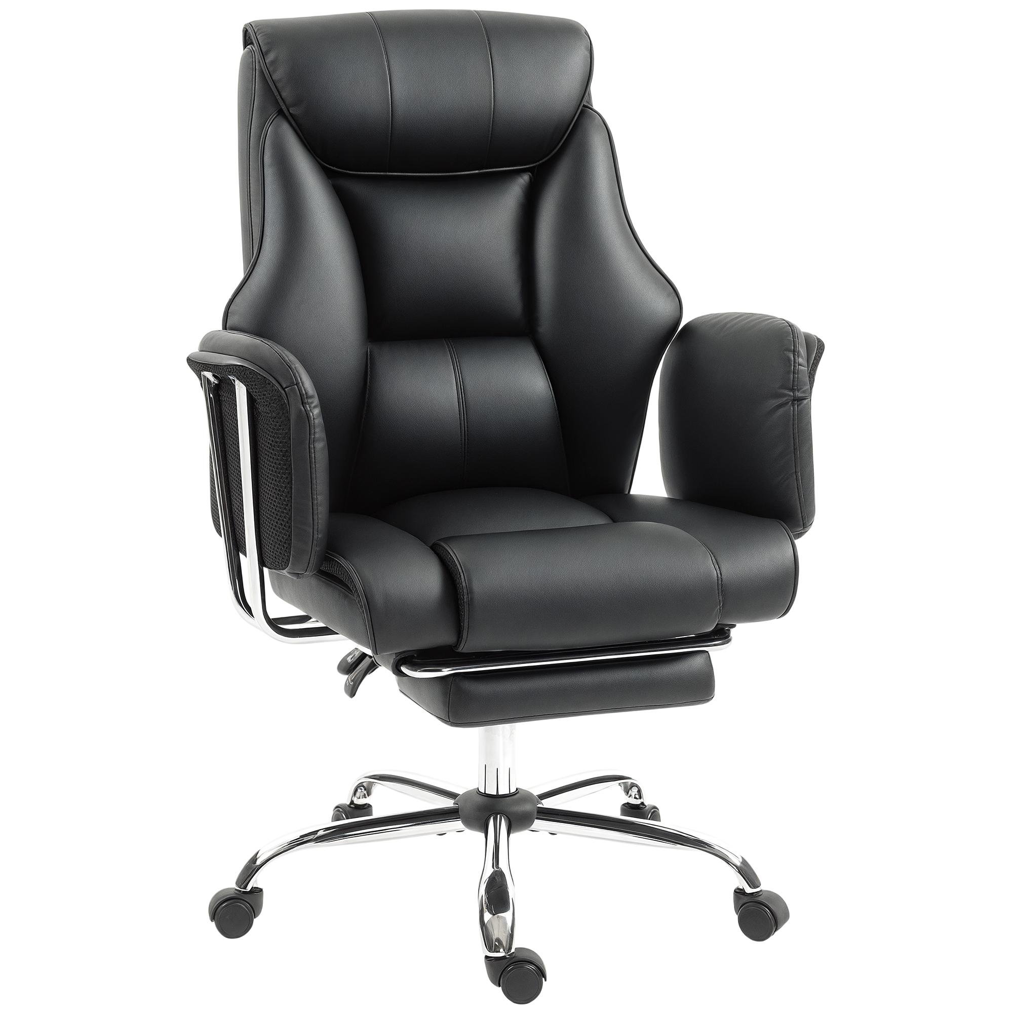 Black Pocket Spring Office Chair with Footrest