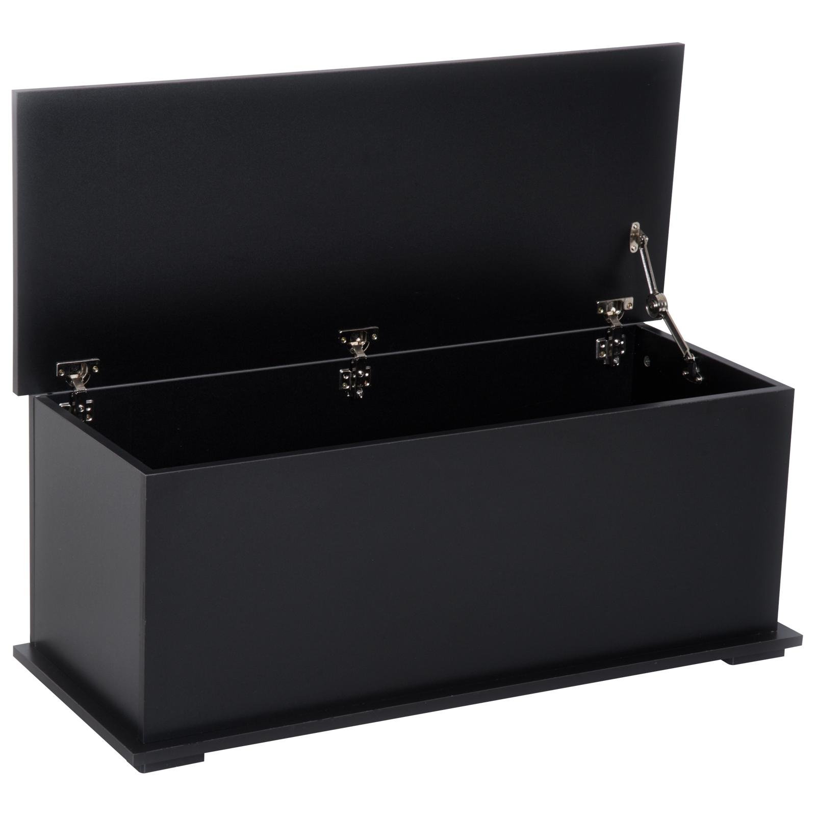 Black Flip-Top Storage Chest with 265 lb Top Capacity, 39.5 in