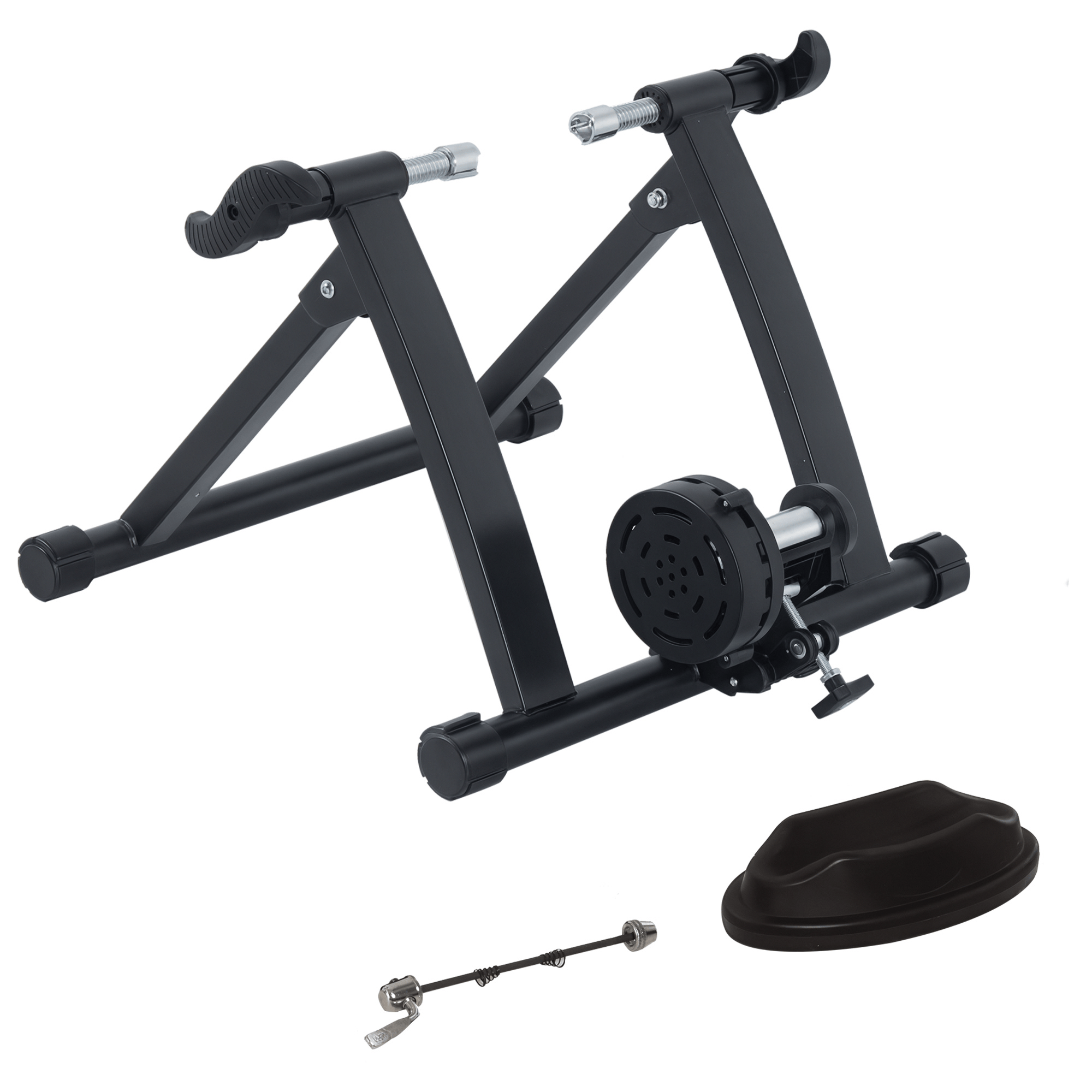 Black Bike Trainer Stand, Foldable, 26-28 in/700C