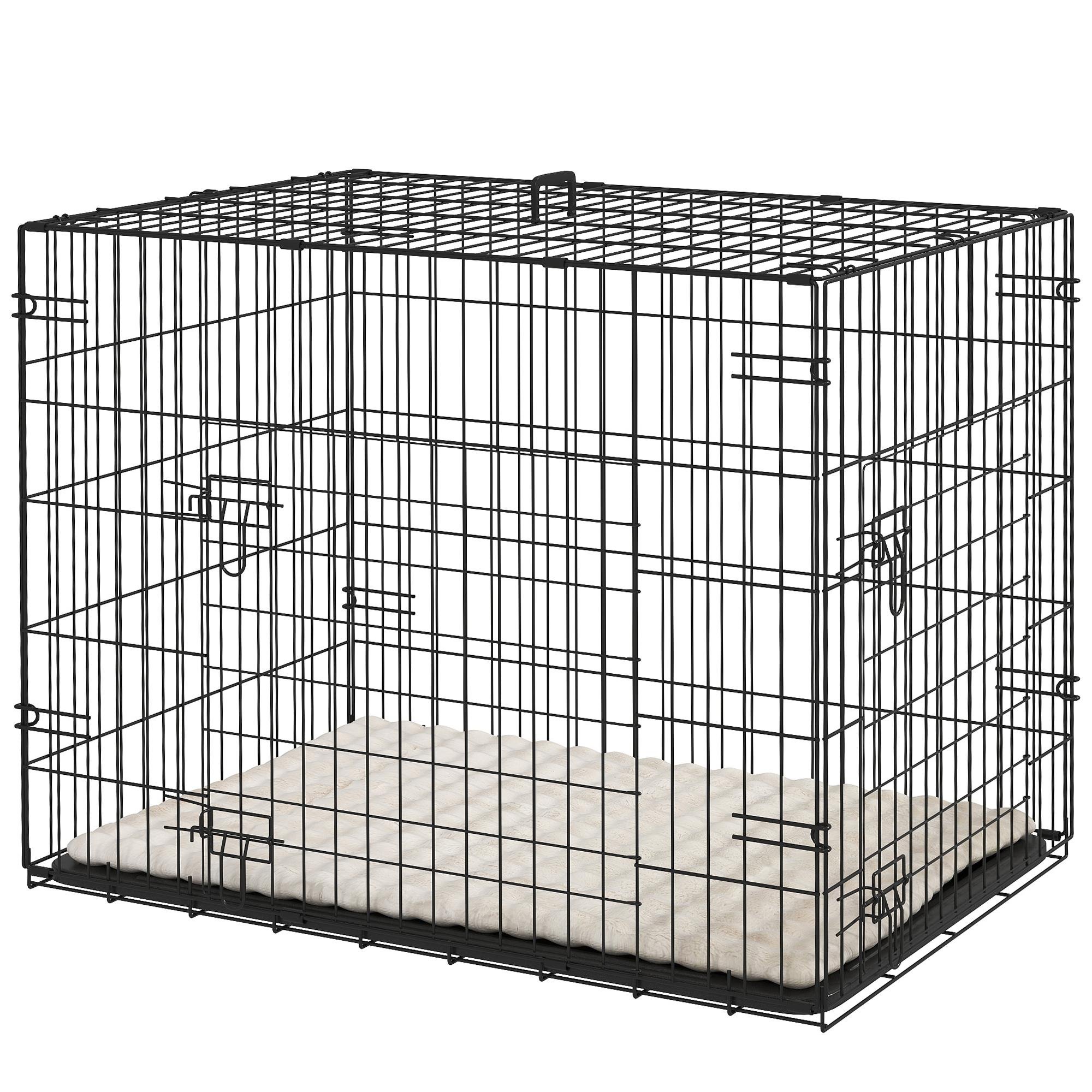 30 inch folding dog crate with two doors for small dogs