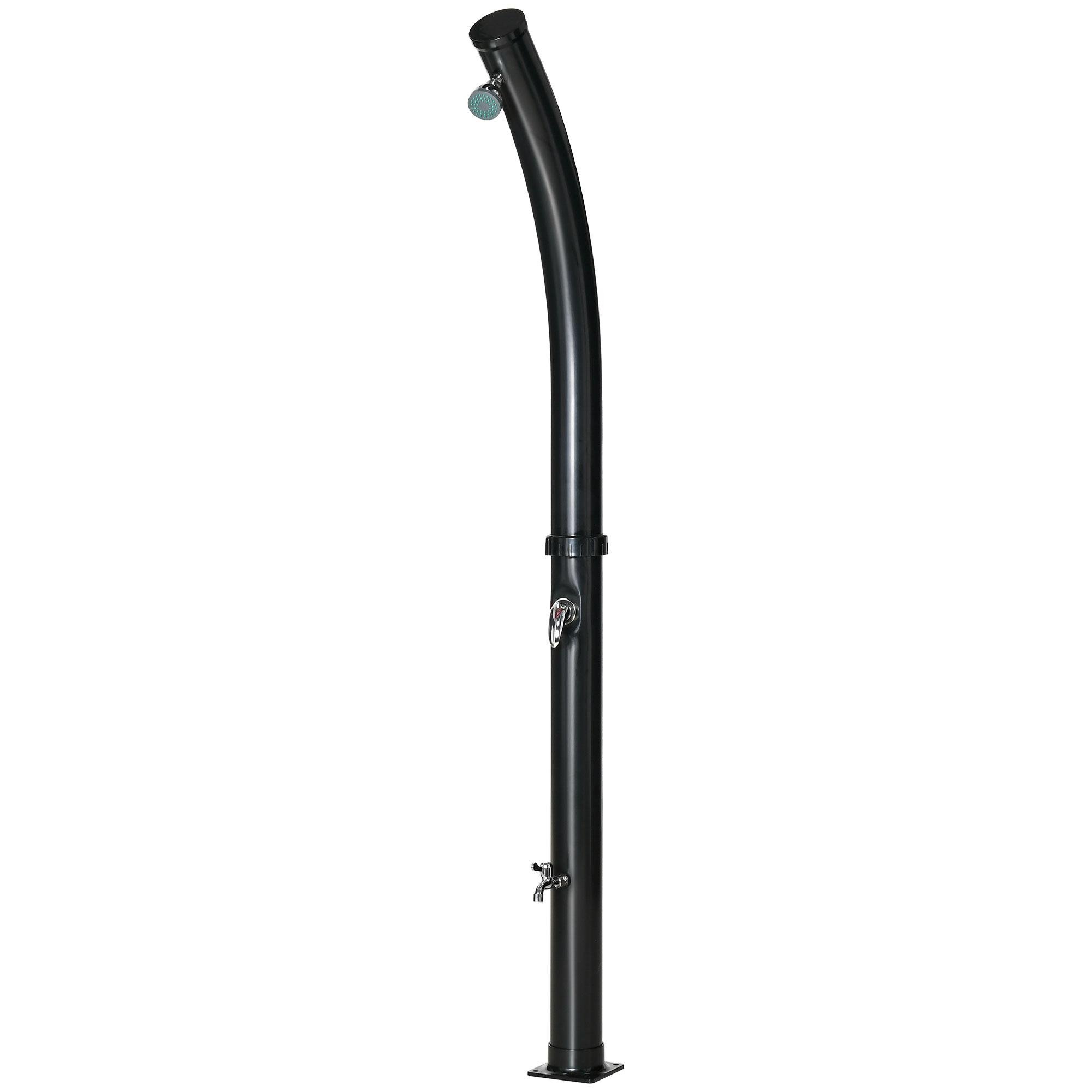 20L Black Solar Outdoor Shower with Adjustable Temperature