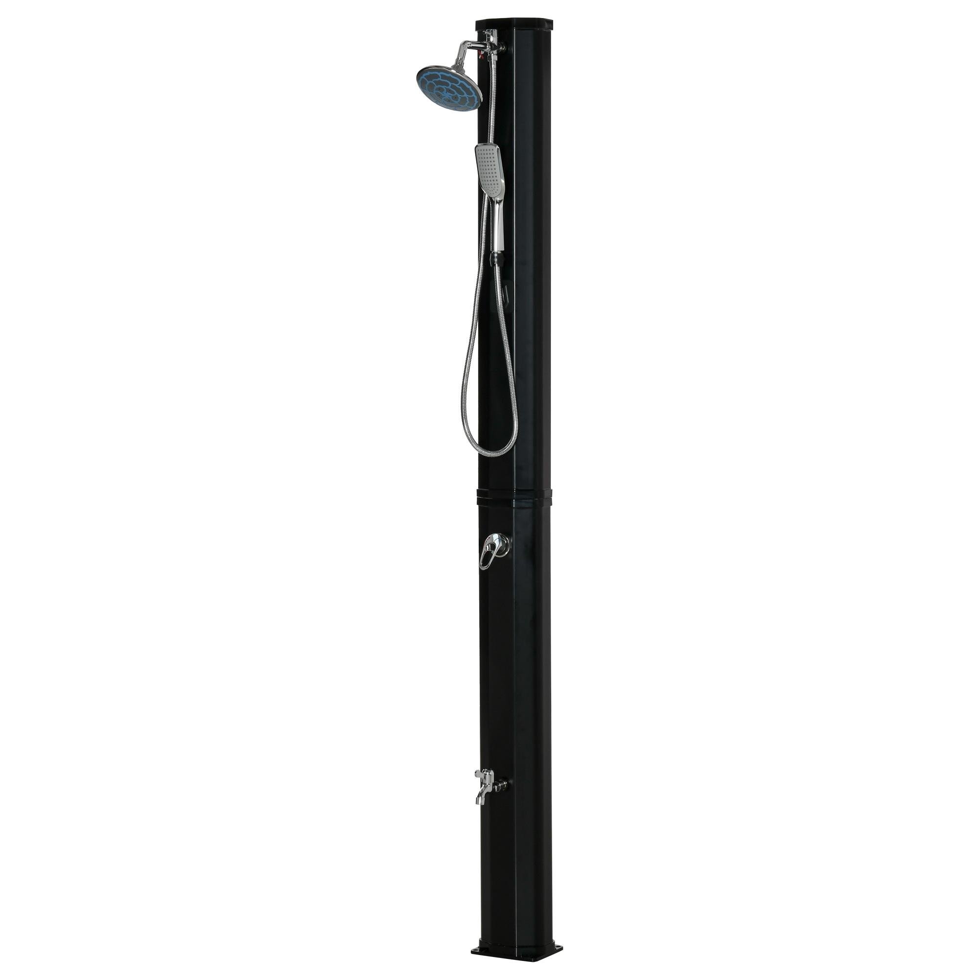 85-Inch Black Solar Shower with 9.2-Gallon Tank