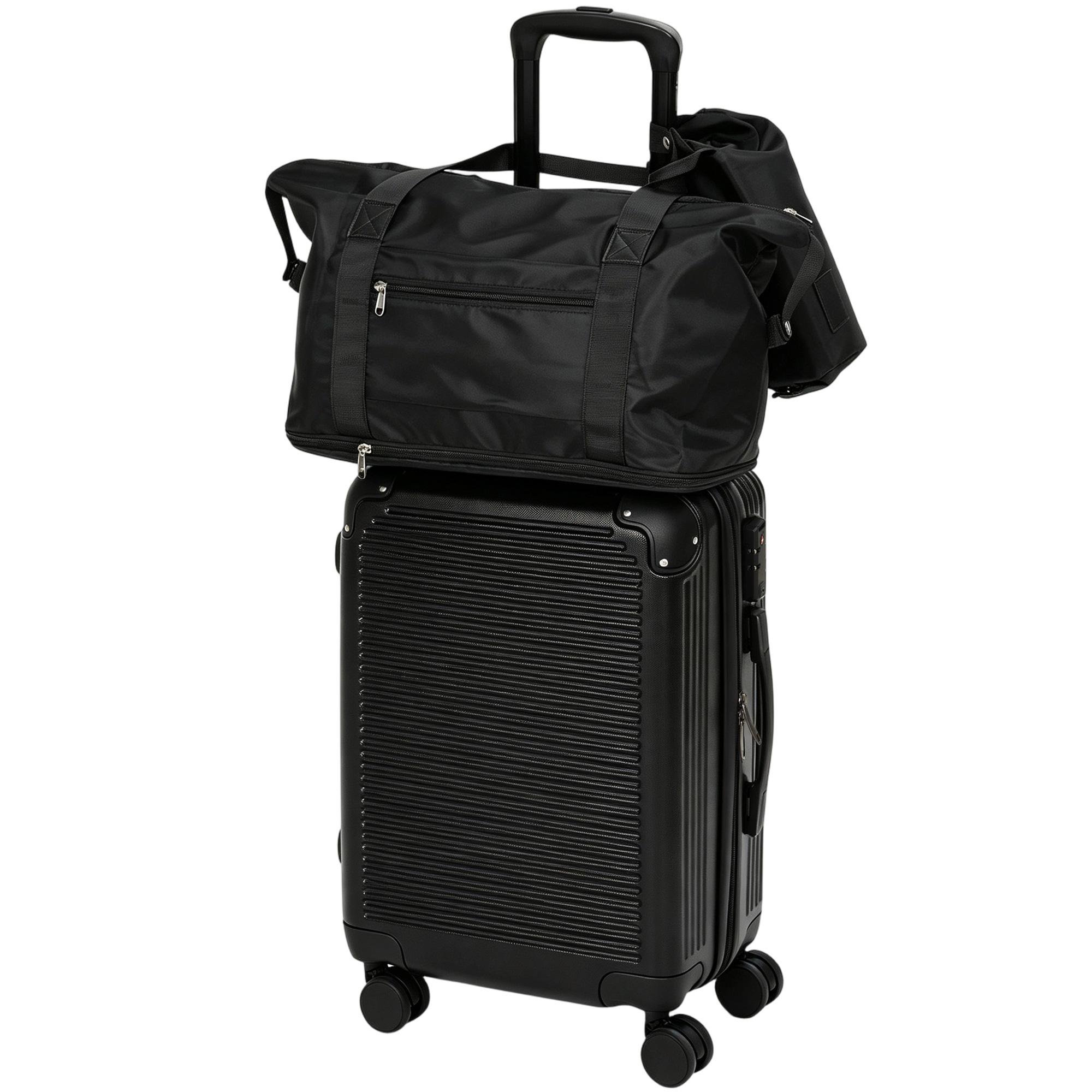 Black 20 Inch Luggage Set with Expandable Suitcase