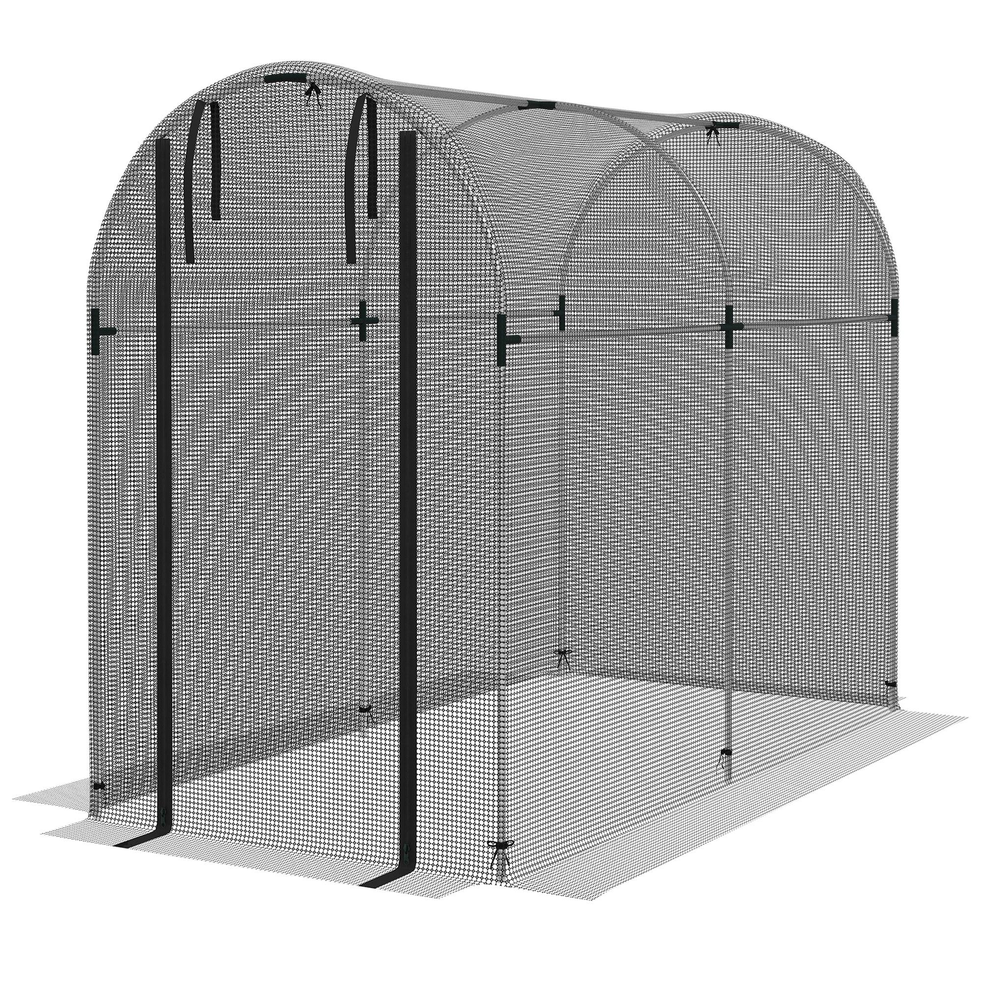 4x8 Galvanized Steel Crop Cage with Zippered Door, 4' x 8'