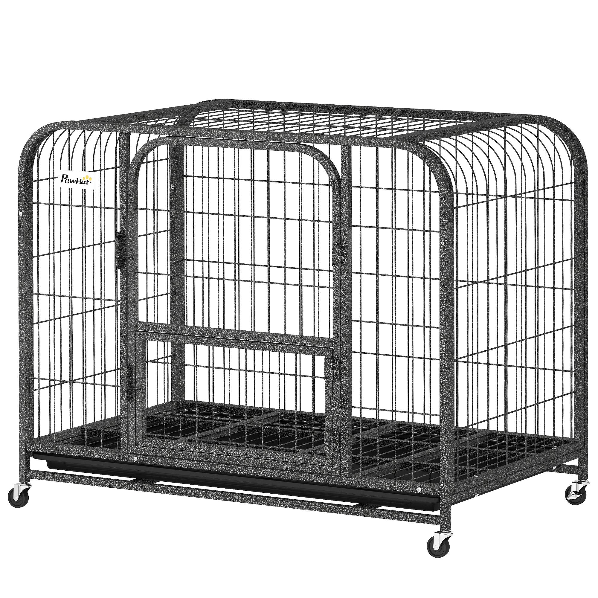 36.6 Inch Steel Dog Crate with Removable Tray