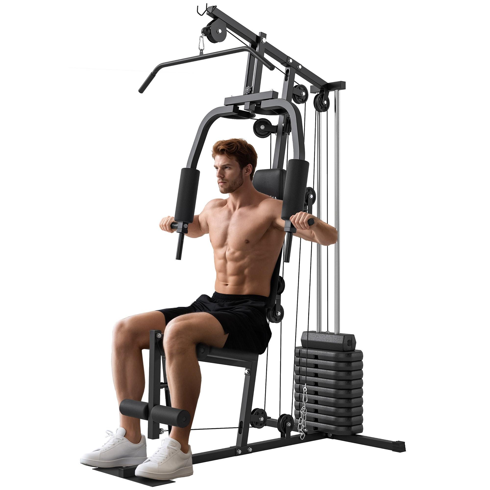 99 lb Home Gym Machine with 35+ Exercises for Full-Body Workouts