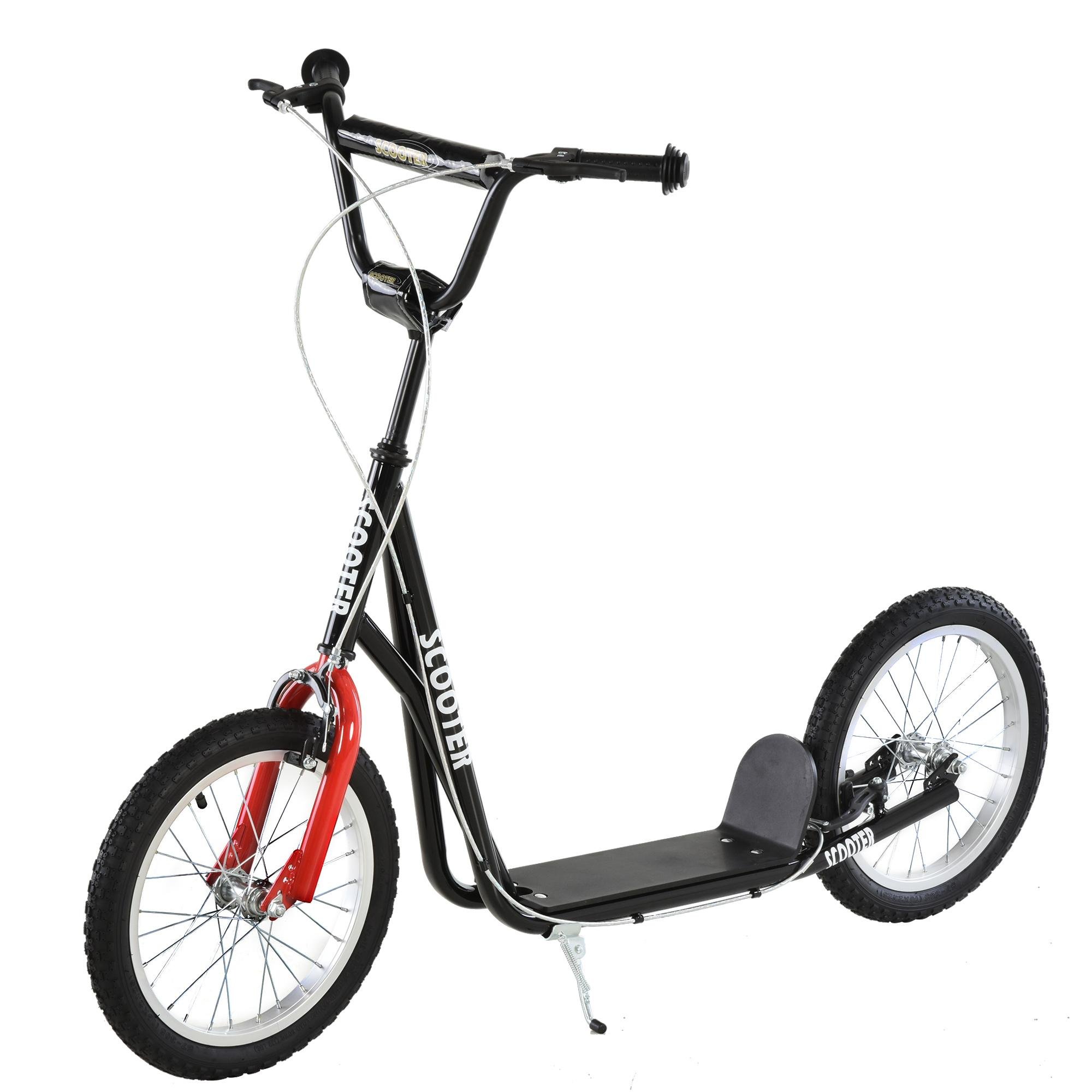 Black 16 Inch Kids Scooter with Adjustable Handlebar