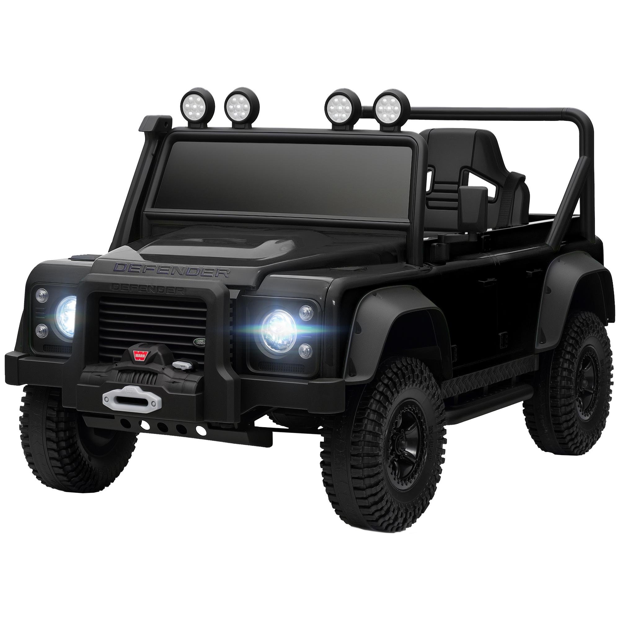 Black Kids Ride-On SUV with 2.4G Parent Remote Control