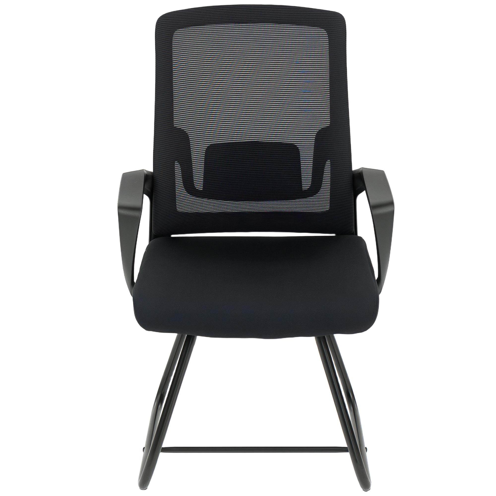 Black Mesh Crossbeam Chair with Lumbar Support