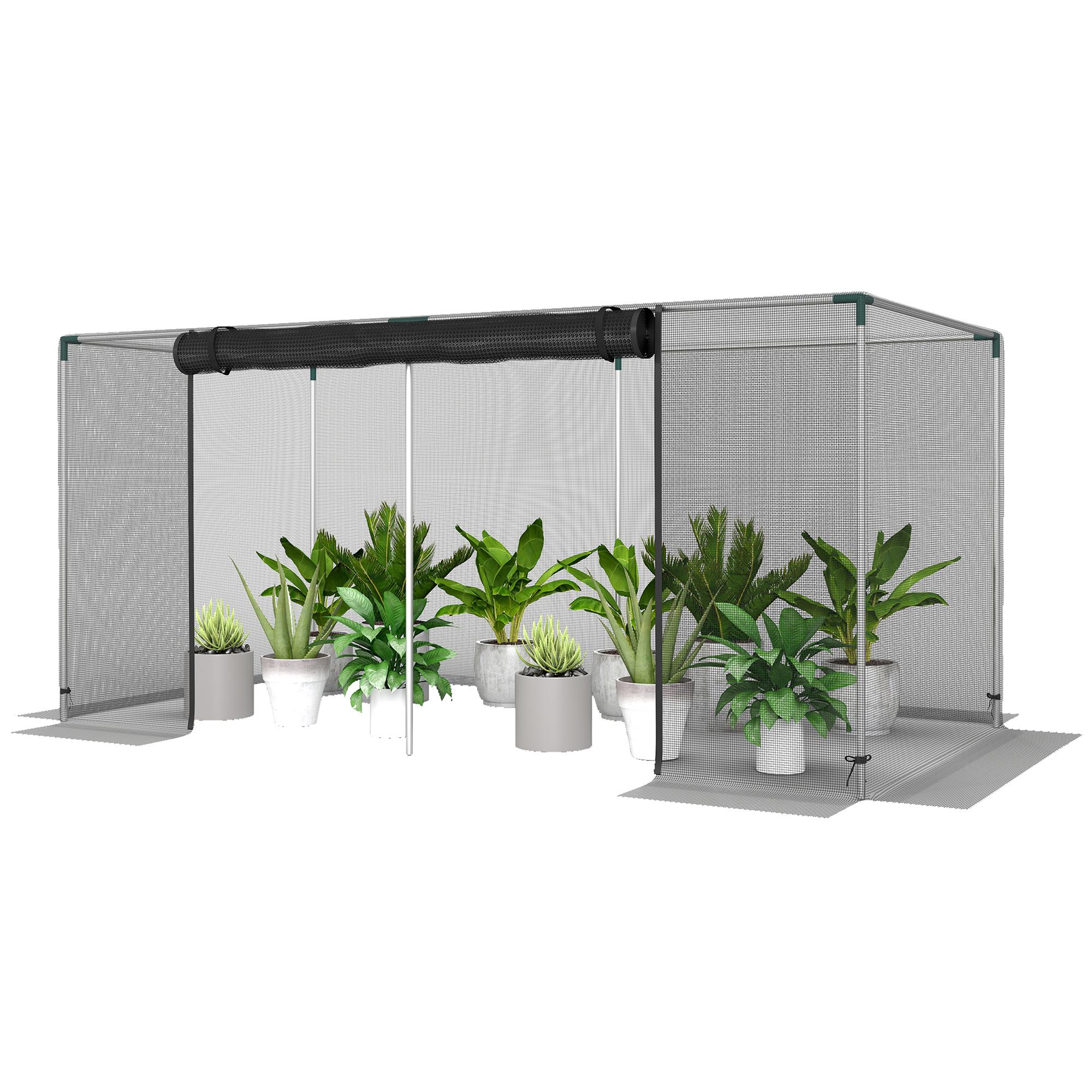 Black 8x4 Crop Cage with Zippered Door