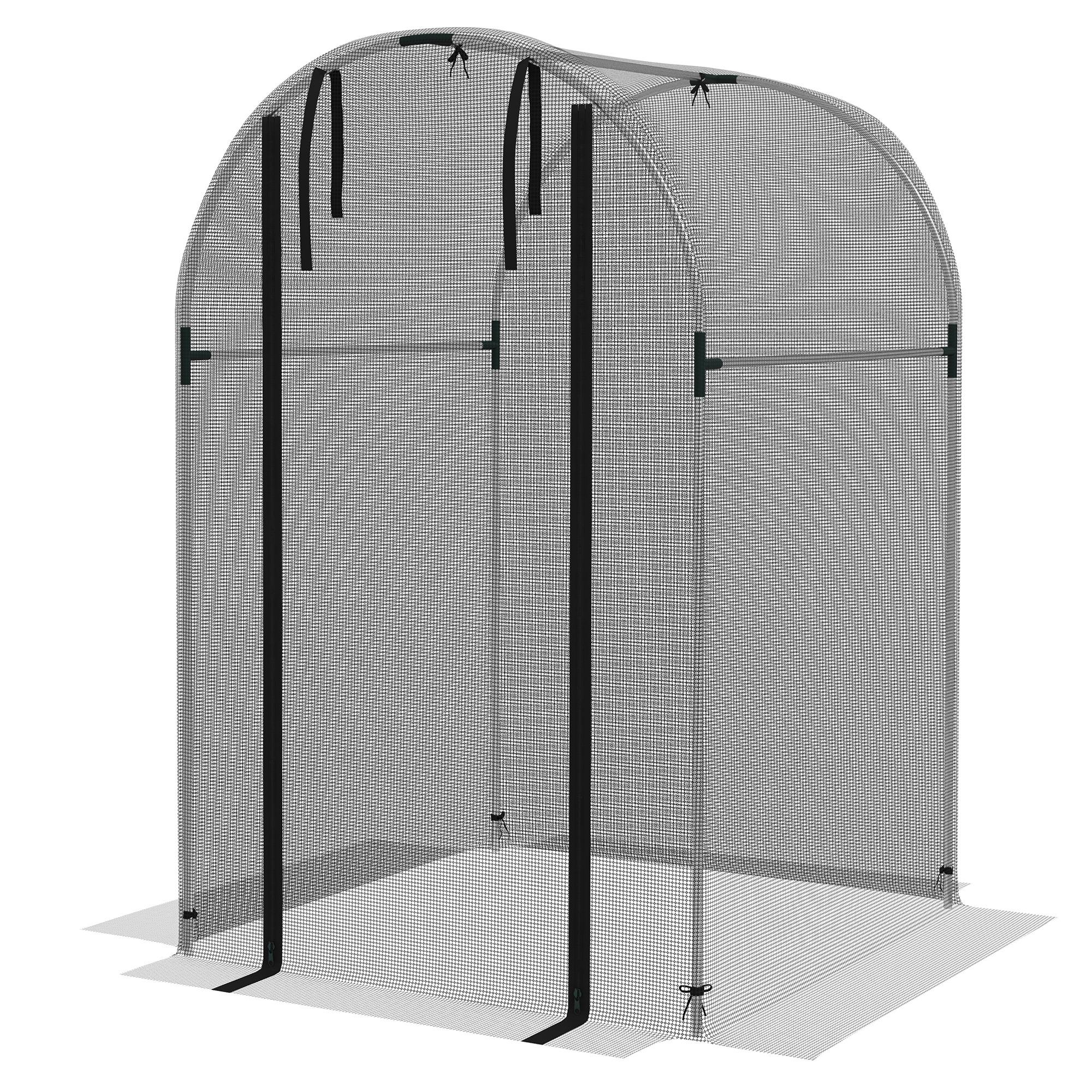 Black Galvanized Crop Cage with Zippered Door, 4' x 4'