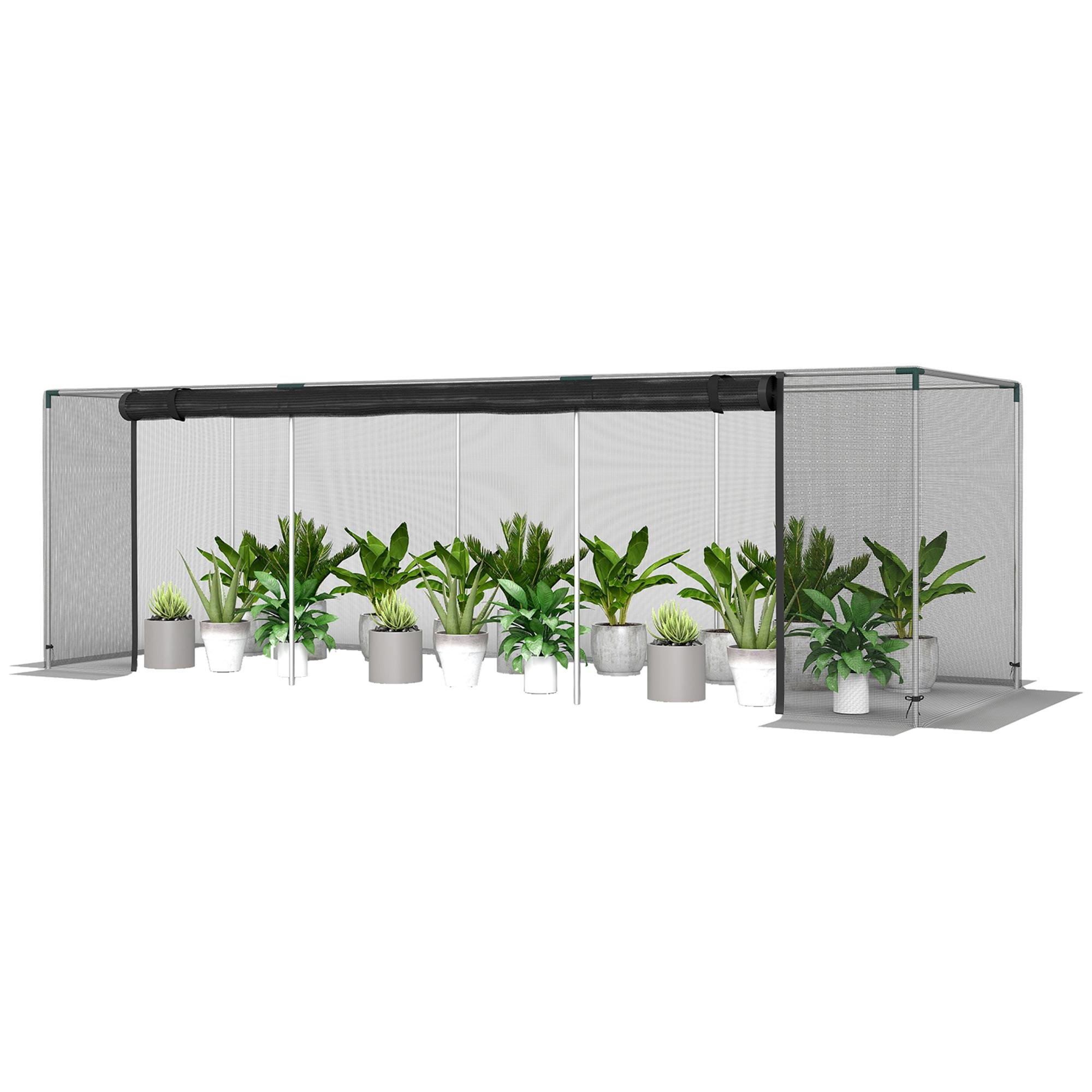 12 Foot Galvanized Crop Cage – Zipped Door, 12' x 4'