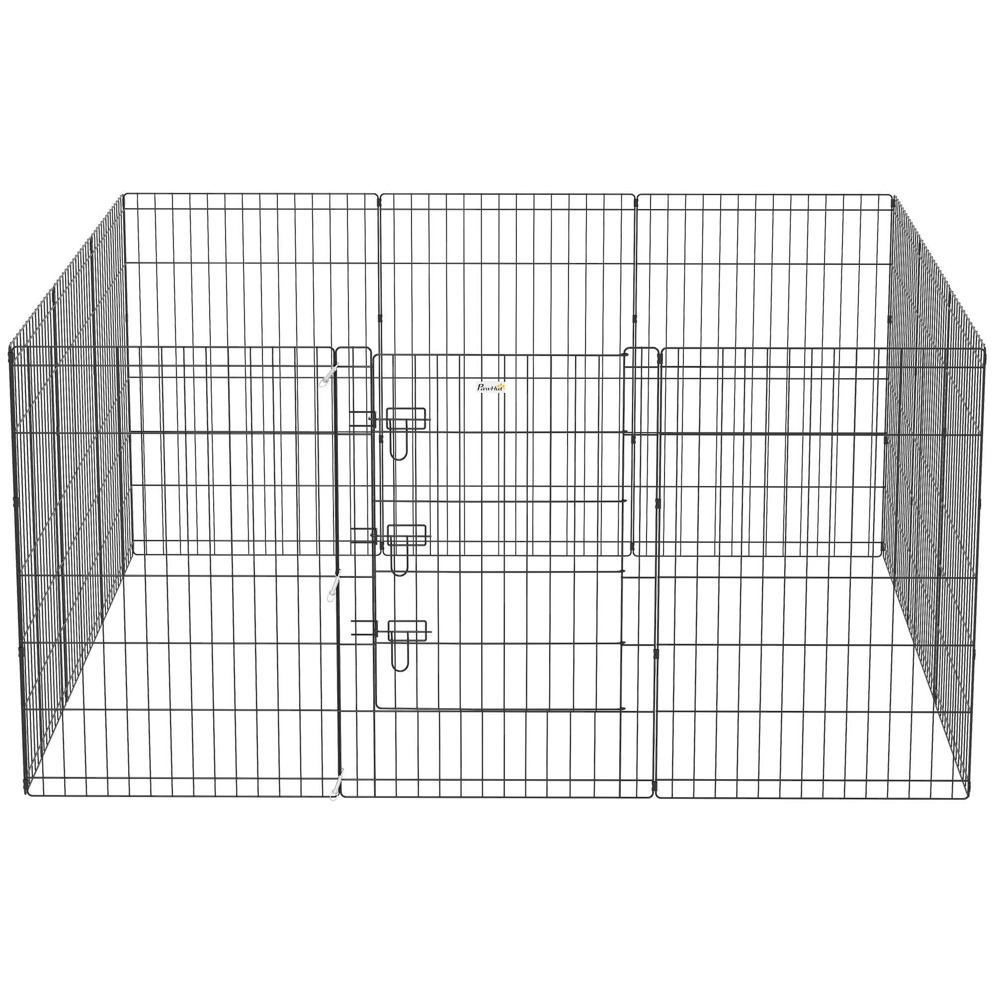 36 inch black metal pen, foldable 12-panel dog playpen