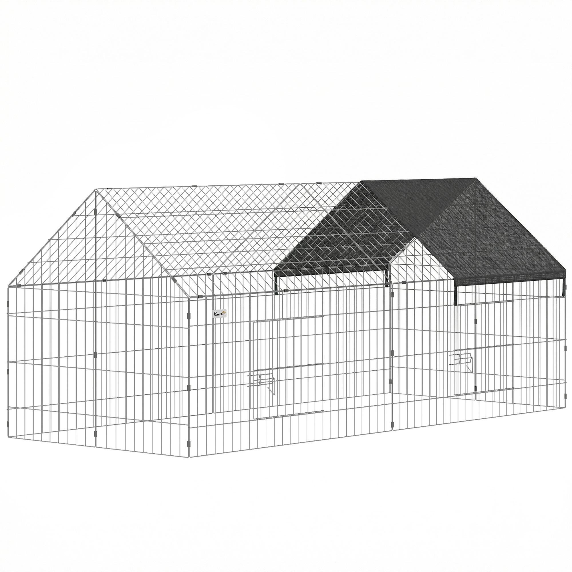 Black Polyester Chicken Coop with UV-Resistant Cover, 71 x 30 x 30