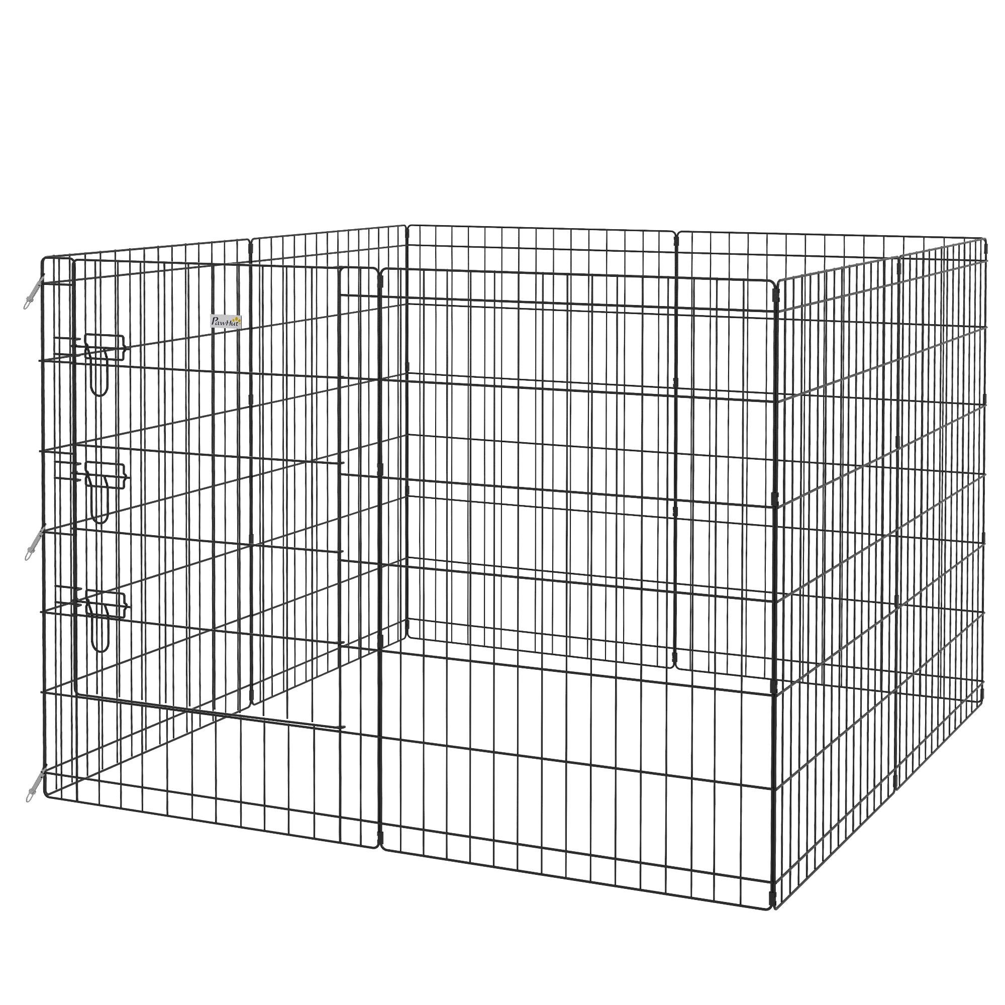 36 Inch Metal Playpen, Black 8-Panel Pet Yard
