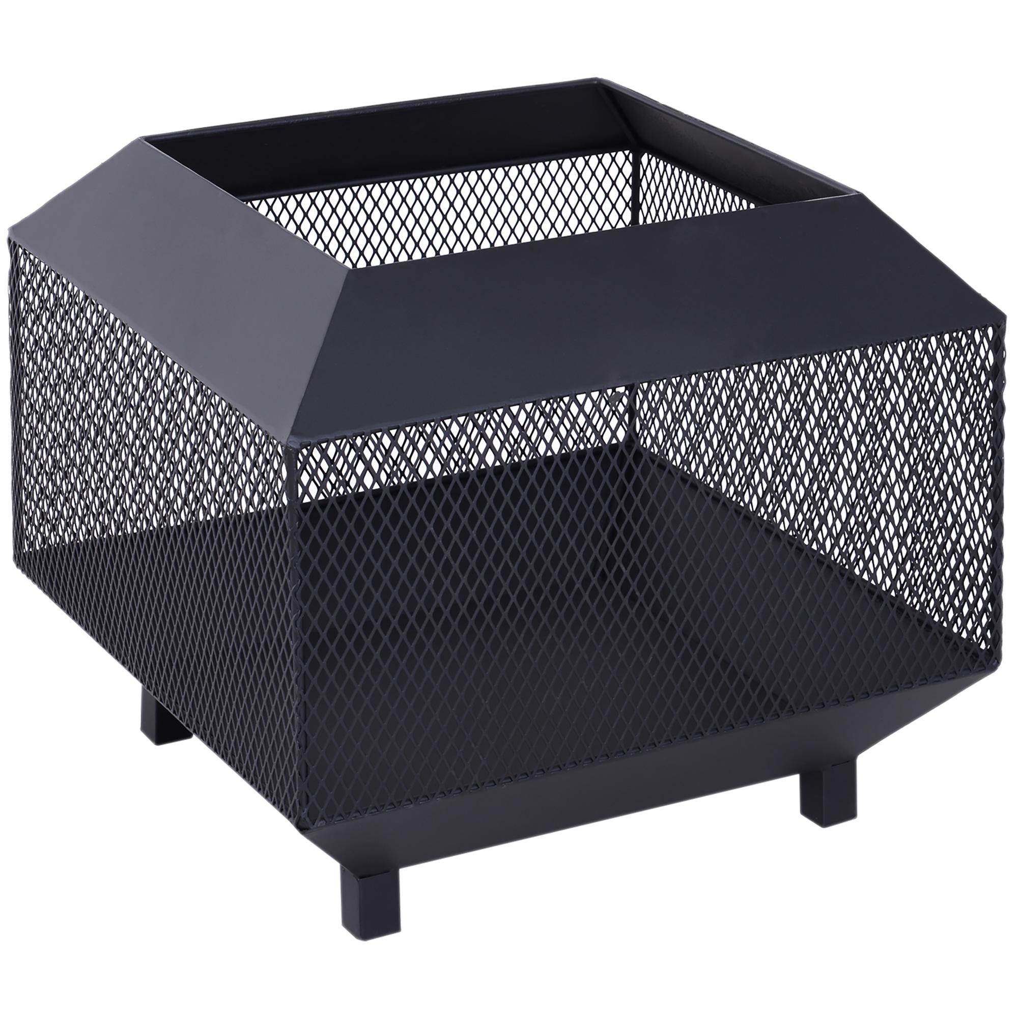 17 inch metal fire pit with Poker for Outdoor Gatherings