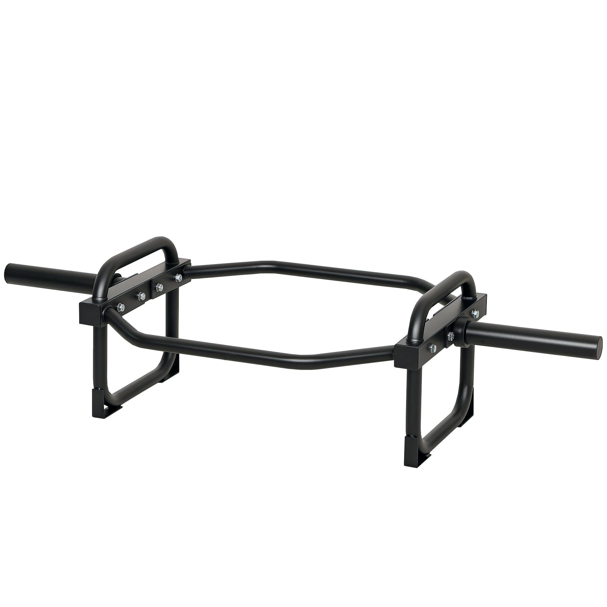660 lb black trap bar with balanced loading