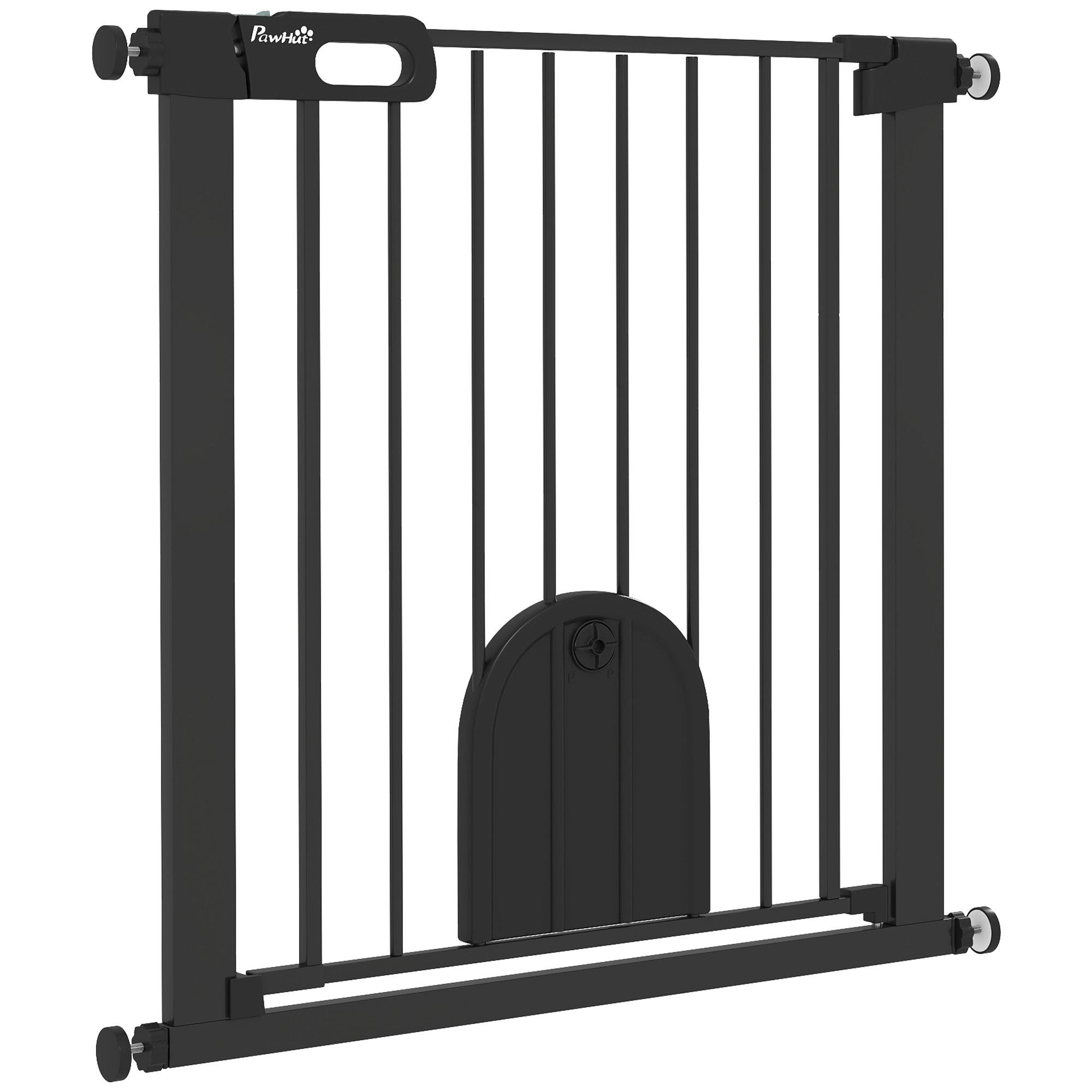 30 Inch Cat Door Gate, Pressure-Fit Pet Gate for 29.5-32.3 Inch Openings