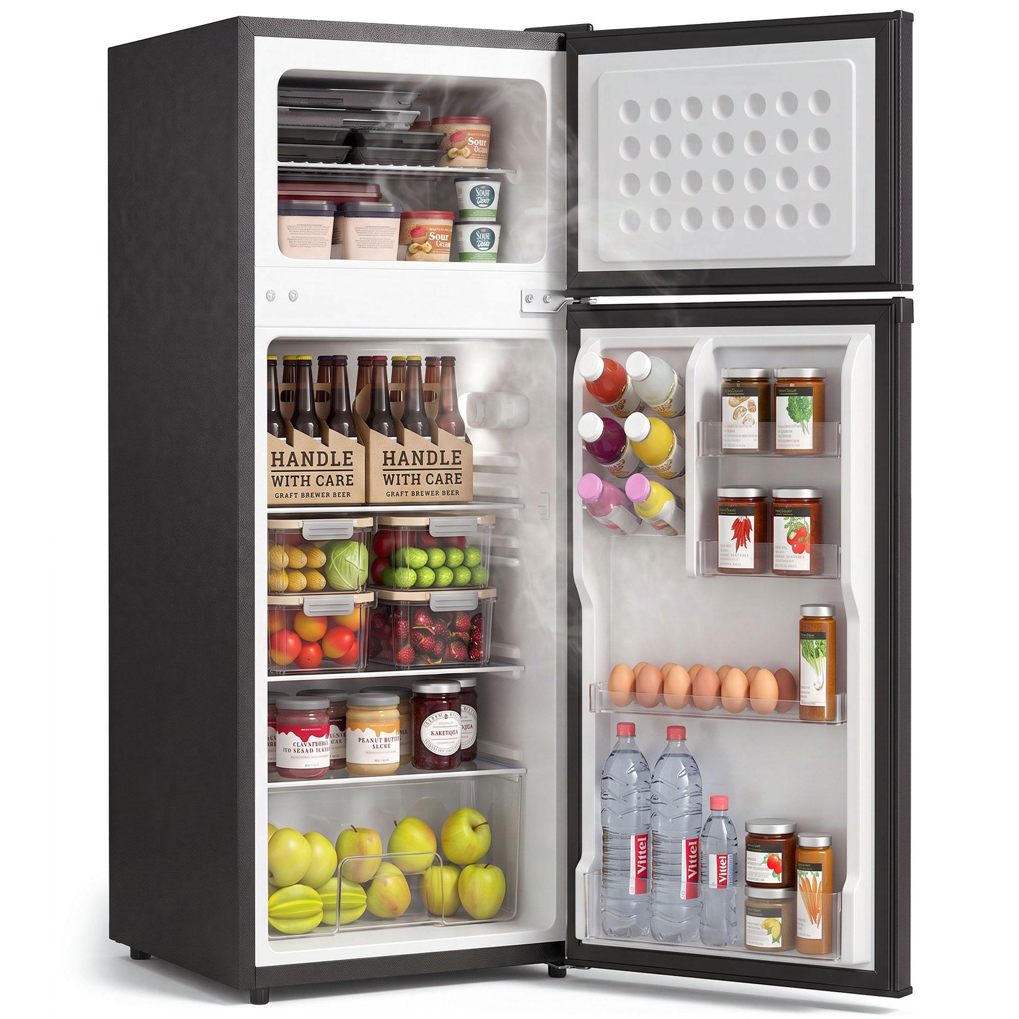 Black 7.7 cu. ft. Fridge with Reversible Door