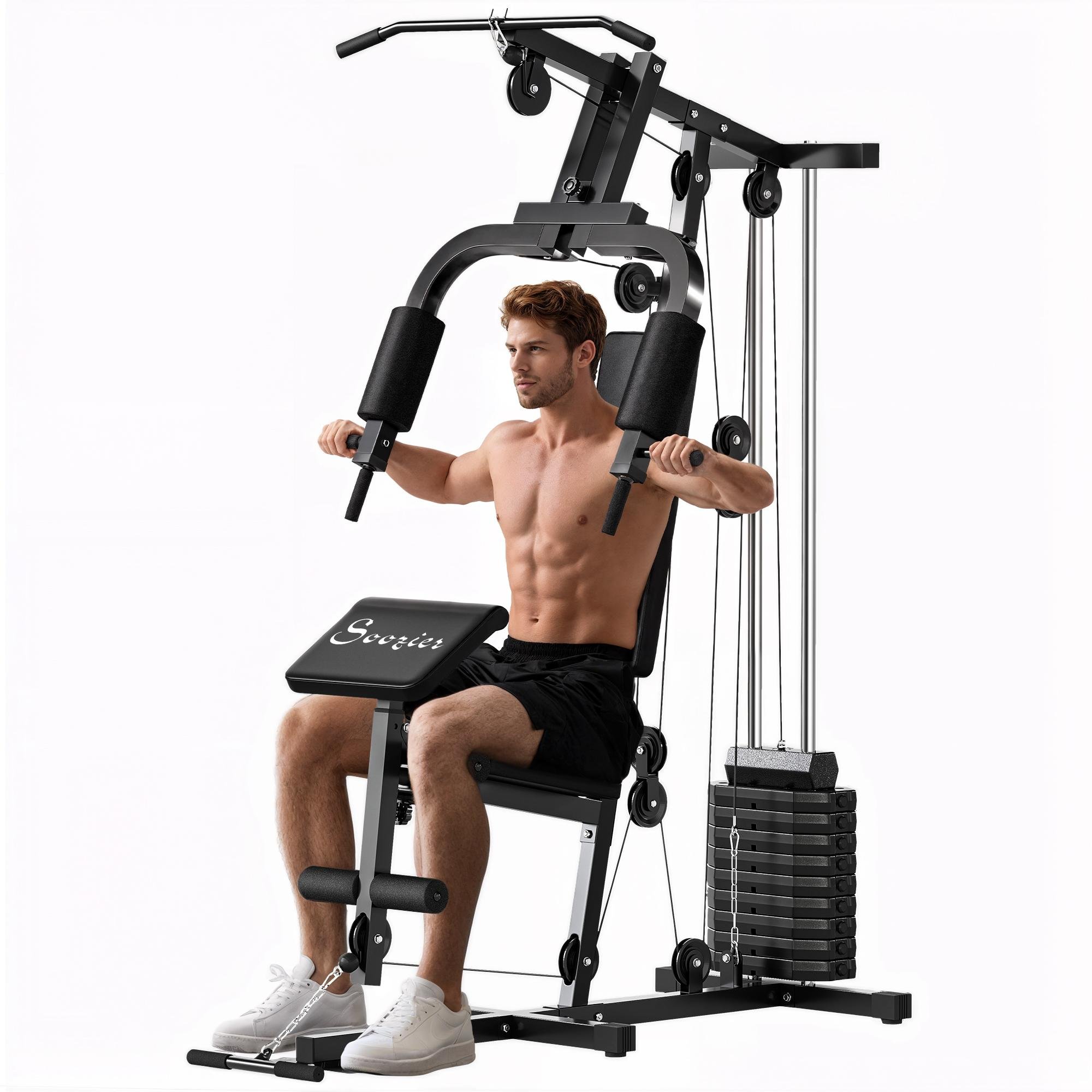 143 lb multifunction gym station for full-body strength
