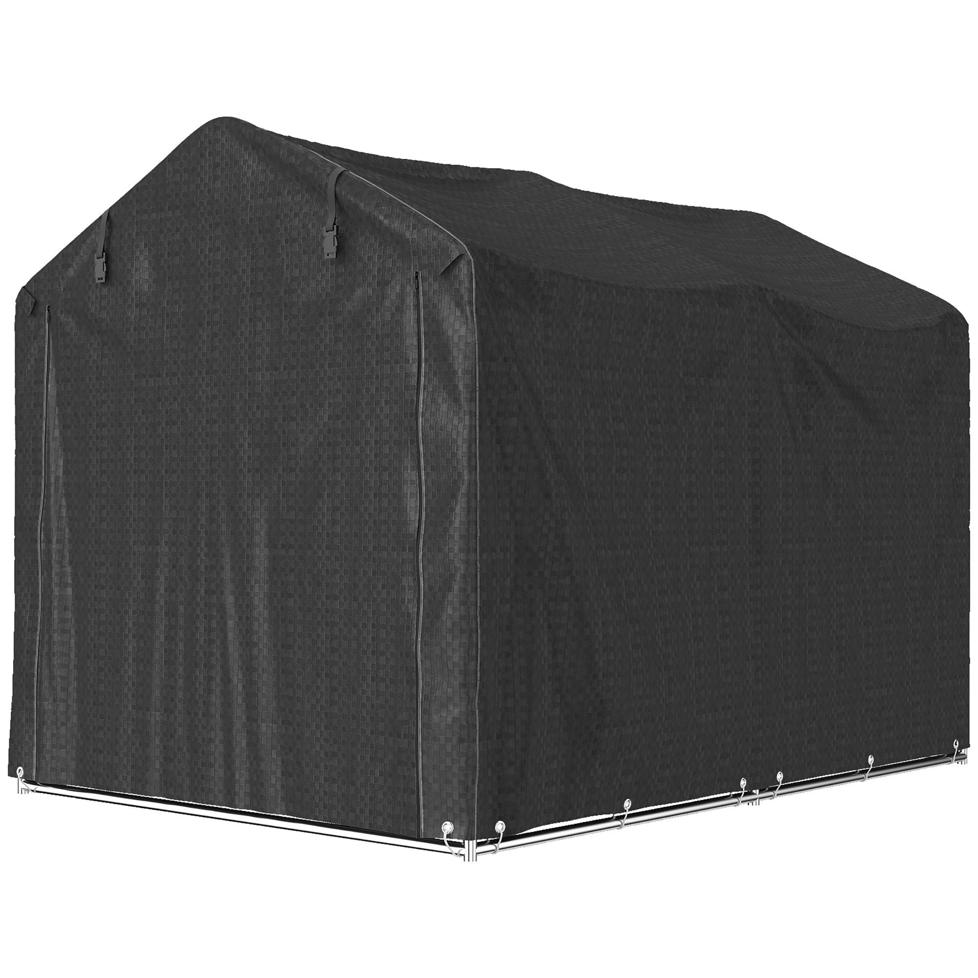 Black 220 cm Storage Tent with Roll-Up Door