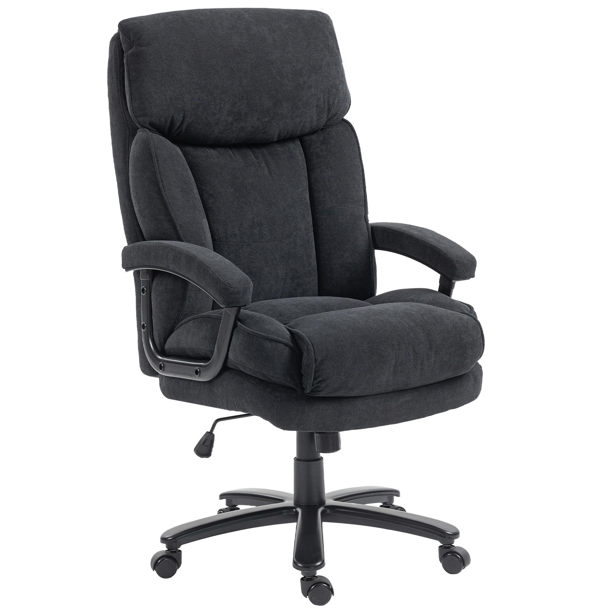 Black 440 lb Executive Chair with Padded Seat