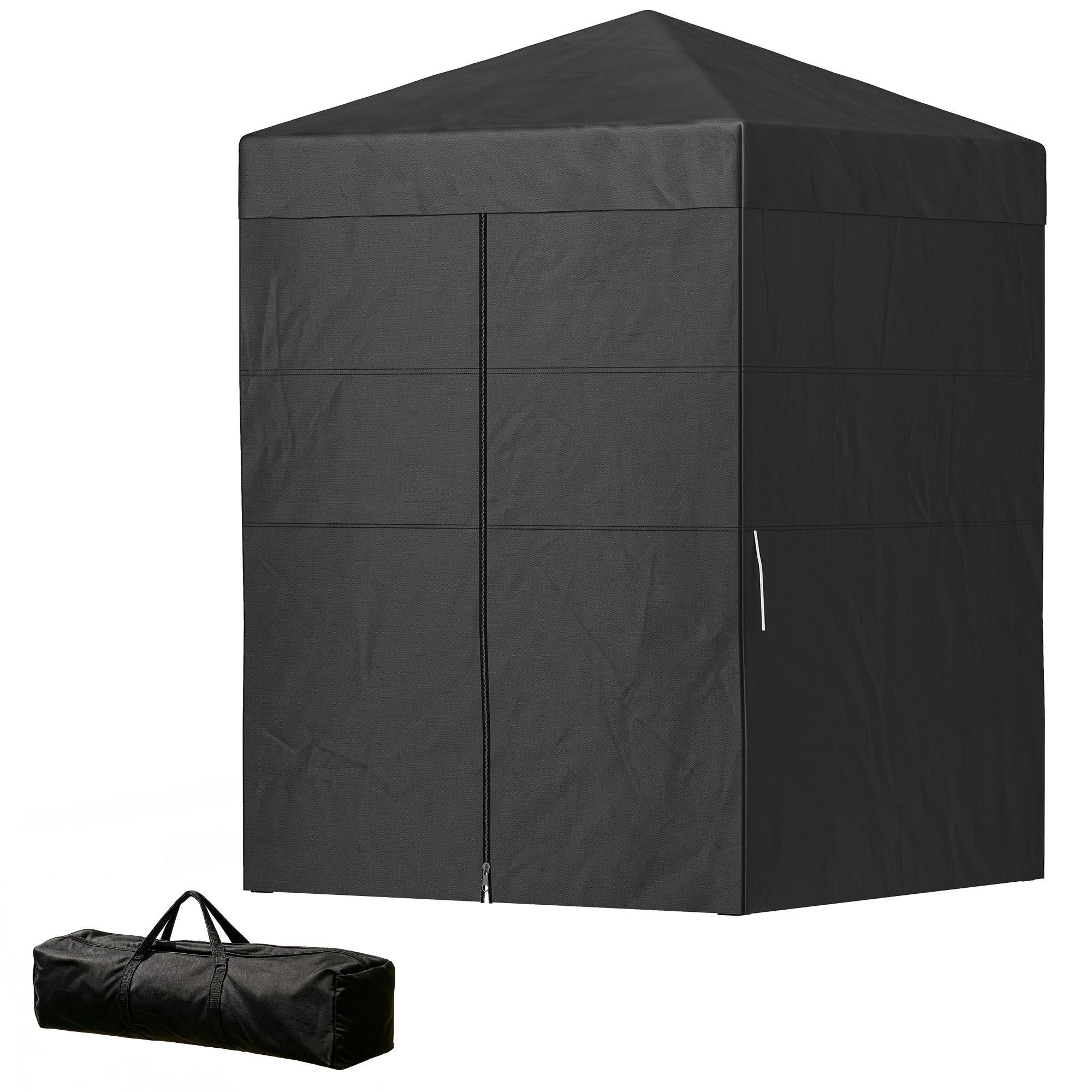 Black Privacy Canopy, UPF 50+ 5 x 5 ft Changing Room