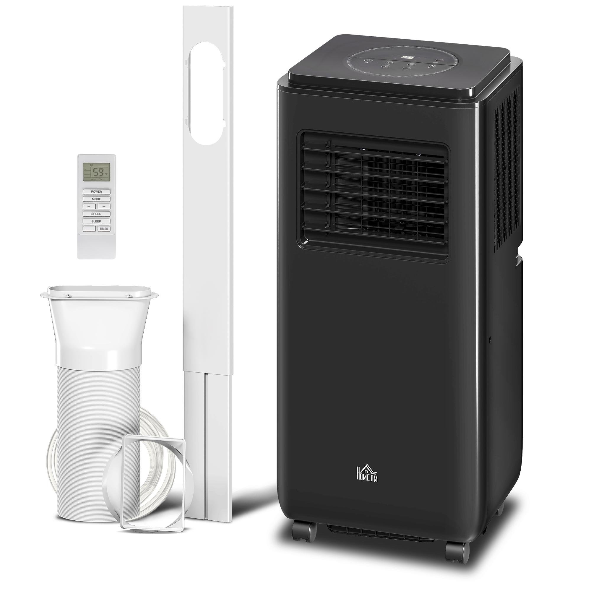 8000 BTU Black Air Conditioner for Rooms up to 345 sq. ft.