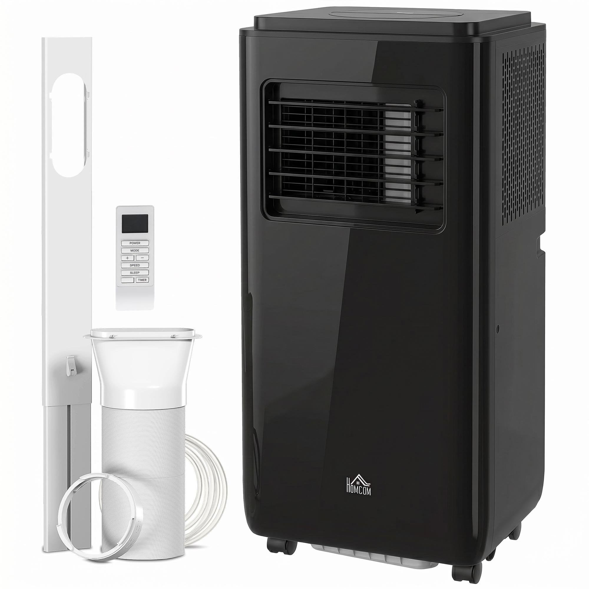 10000 BTU black portable AC for rooms up to 440 sq. ft.