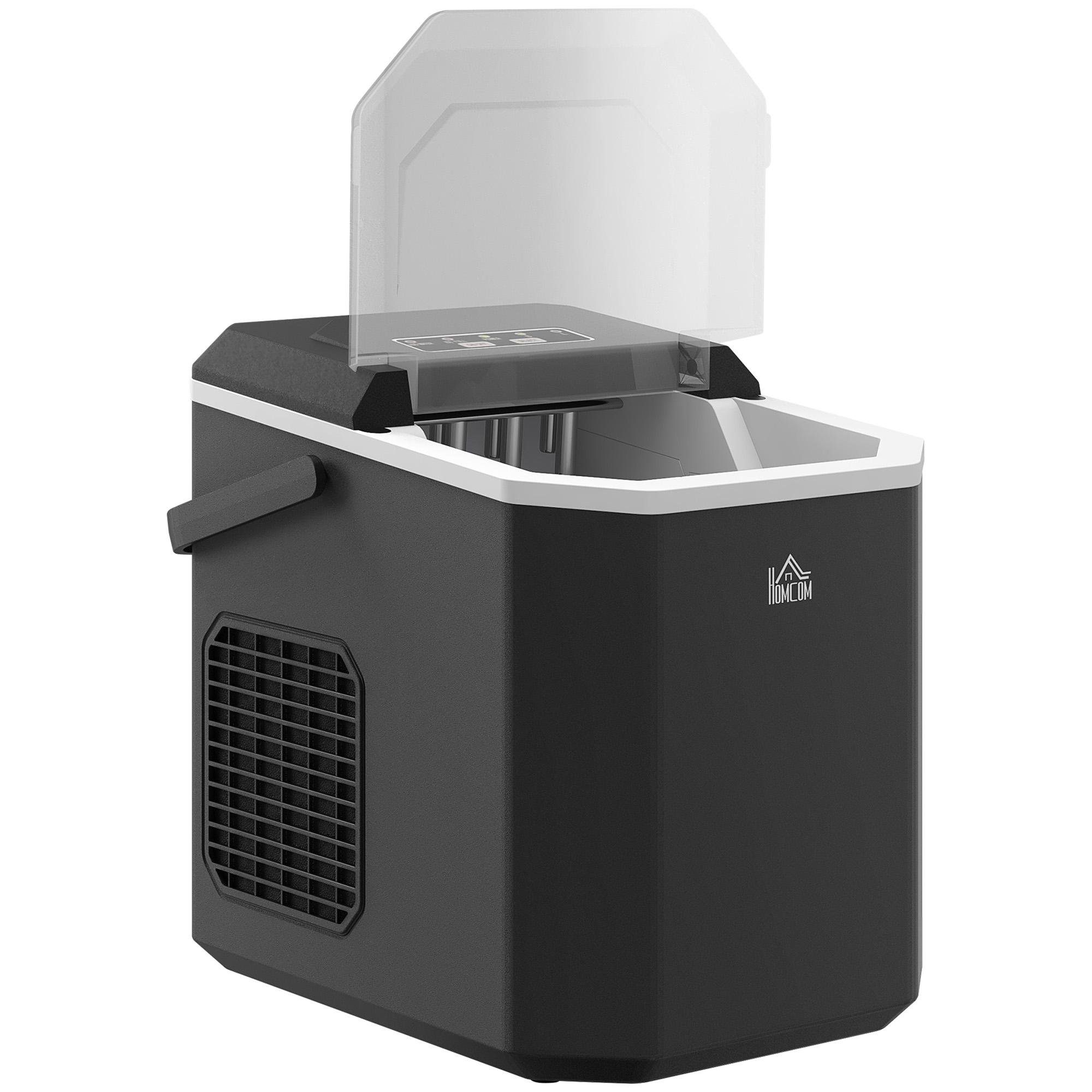 Black Portable Ice Maker with Two Cube Sizes