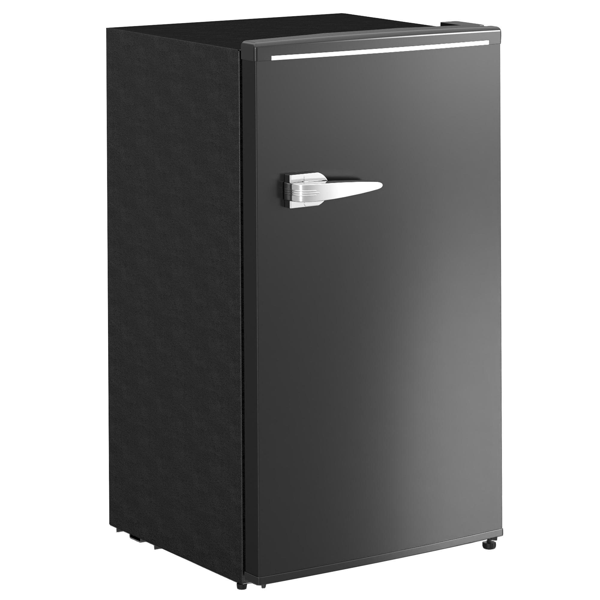 Black Retro Mini Fridge, 3.1 Cu. Ft. Capacity