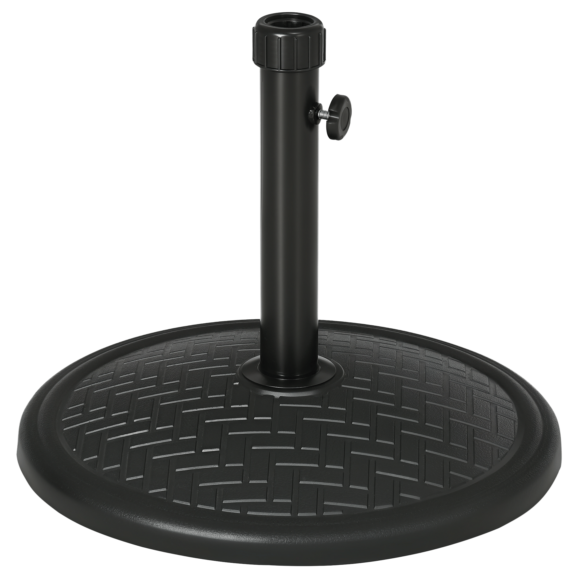 31 lb Concrete Umbrella Base with Adjustable Knob, Black