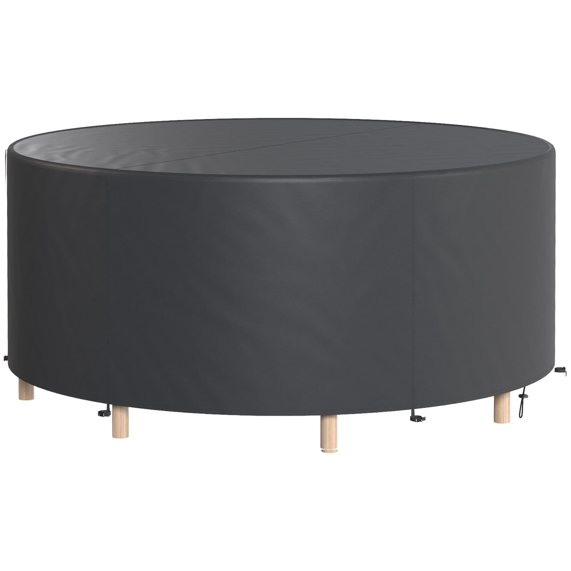 Black Round Patio Cover, Waterproof 84.3 in Dia. x 27.6 in H