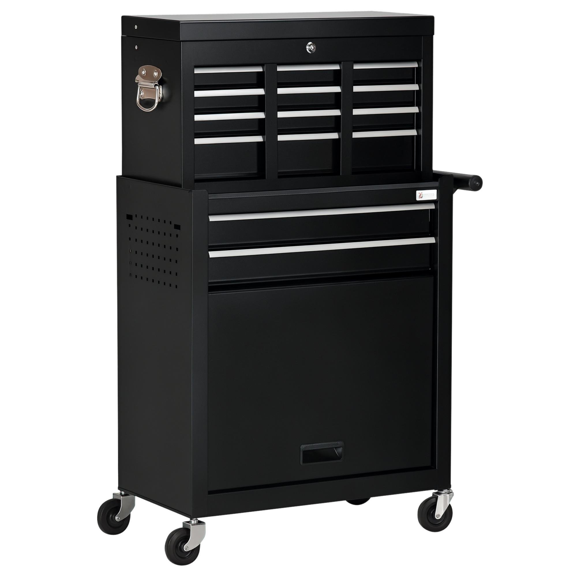 Black Alloy Steel Six Drawer Tool Chest for Garages
