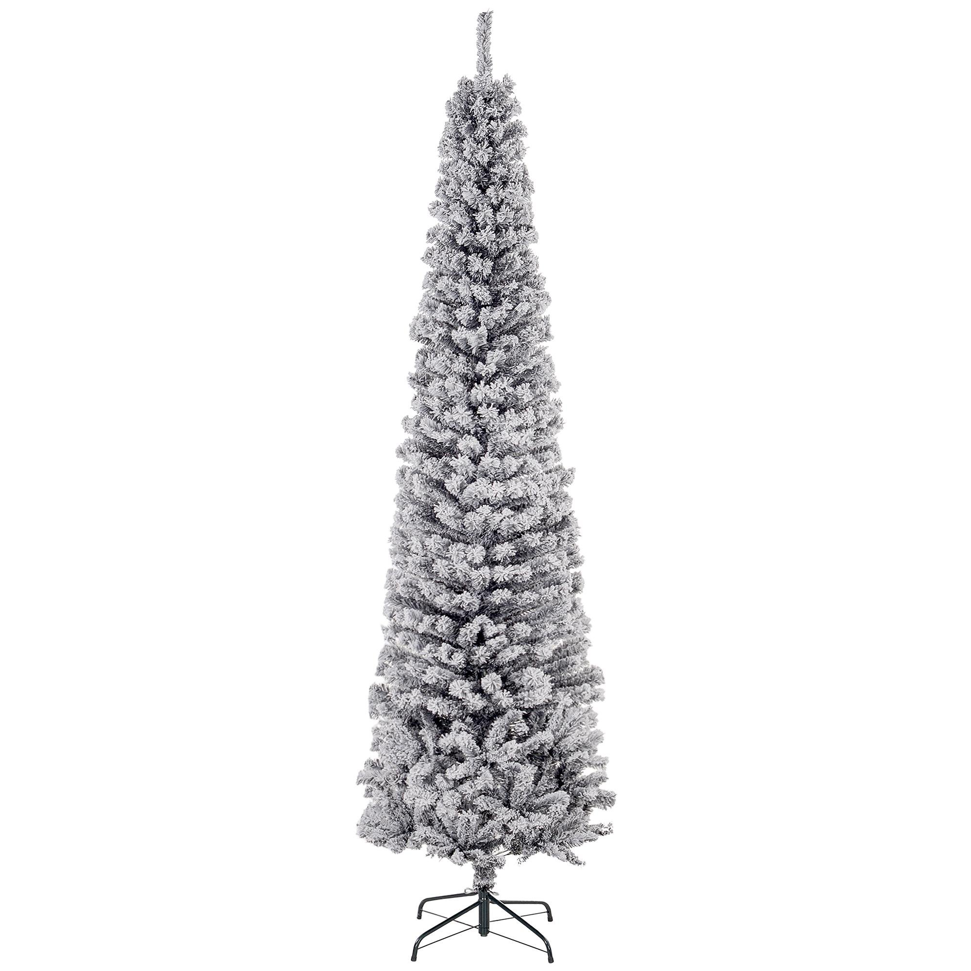 7.5 ft Black Flocked Tree with 738 Branch Tips
