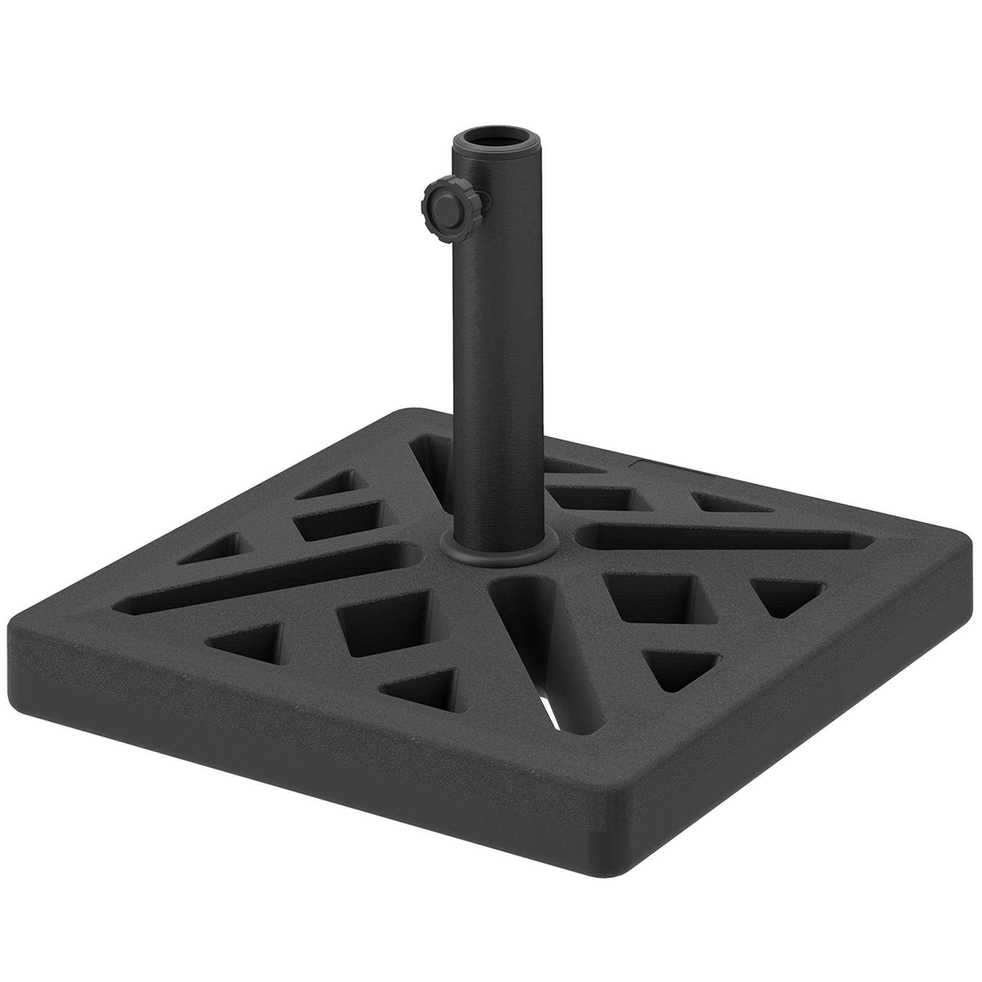 33 lb HDPE umbrella base with cut-out design for patios