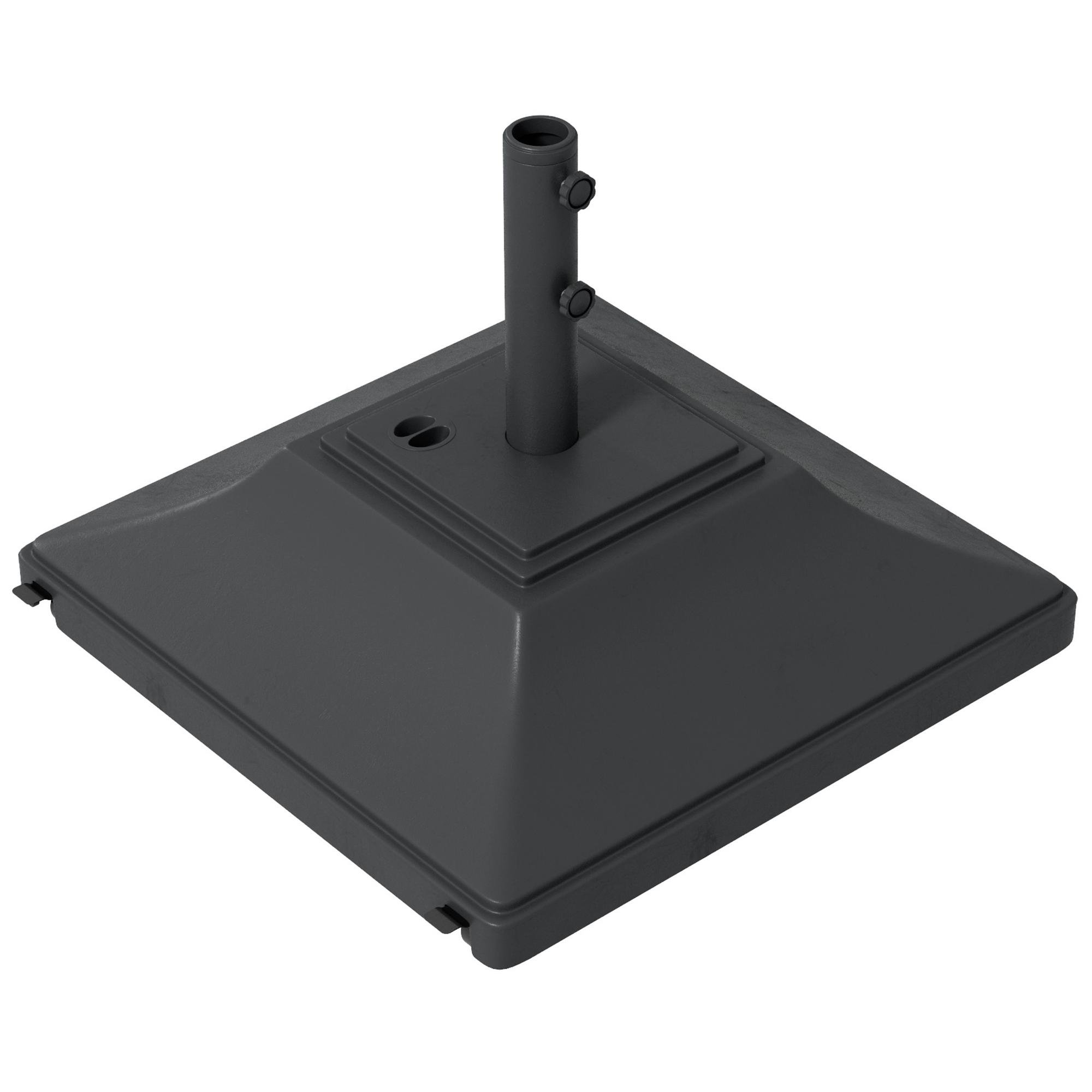 24 Inch Wheeled Umbrella Base, Fillable Black Stand