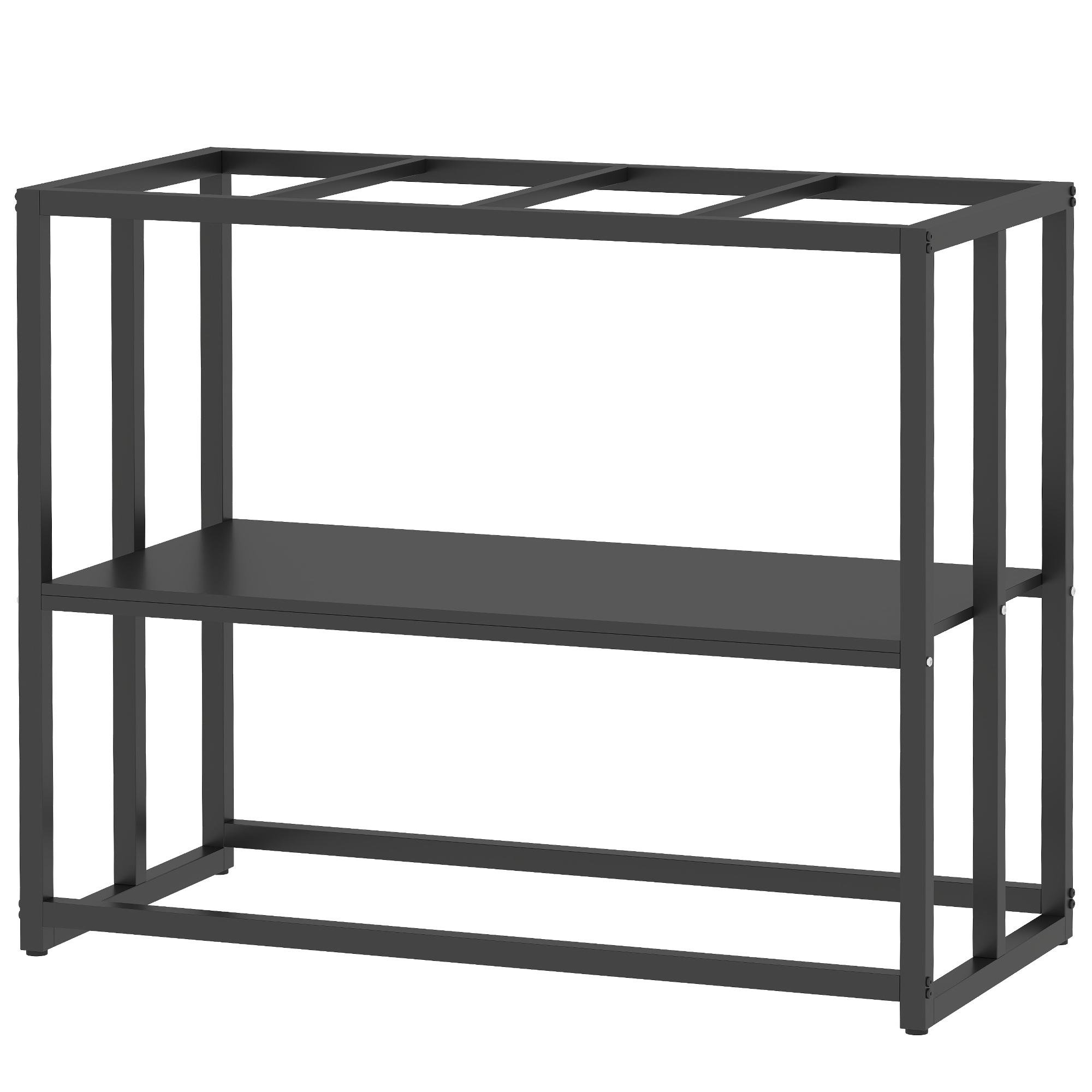 40 Gallon Steel Aquarium Stand with Storage Shelf
