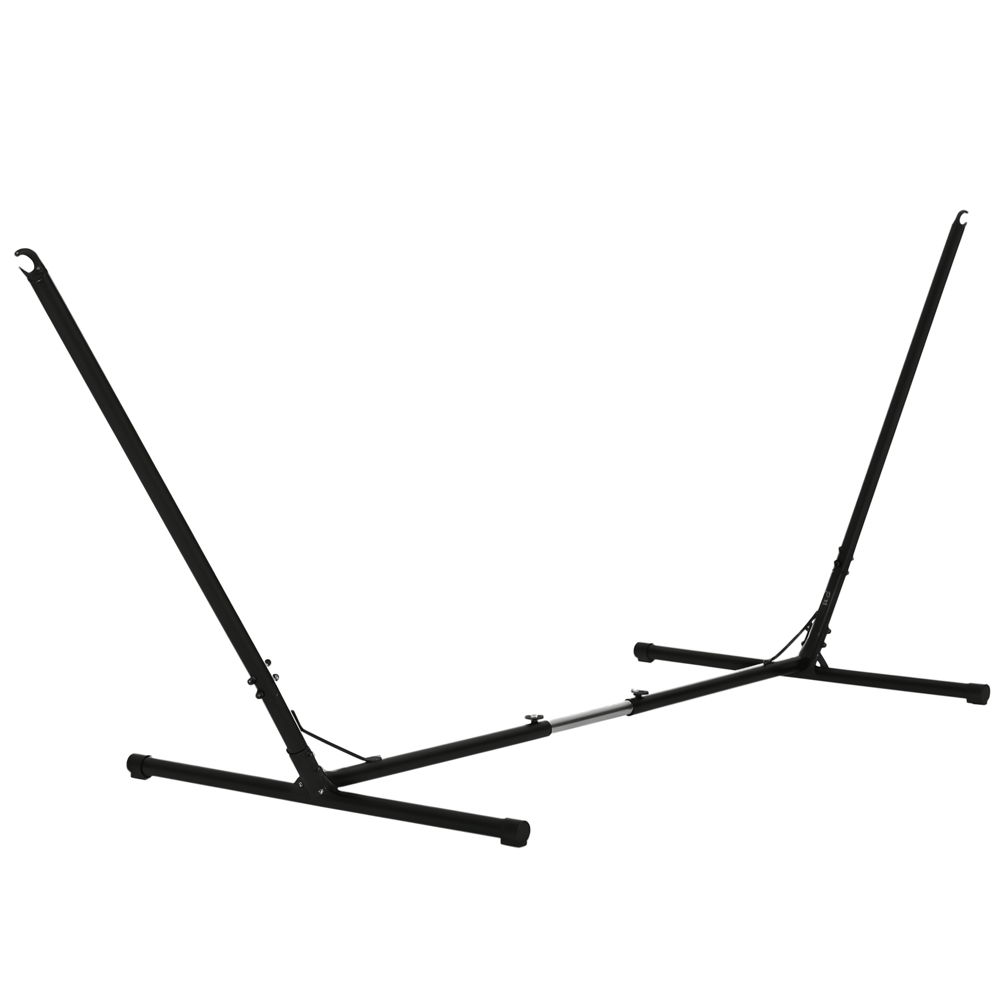 Black Steel Hammock Stand, Adjustable 10.3-12.7 ft