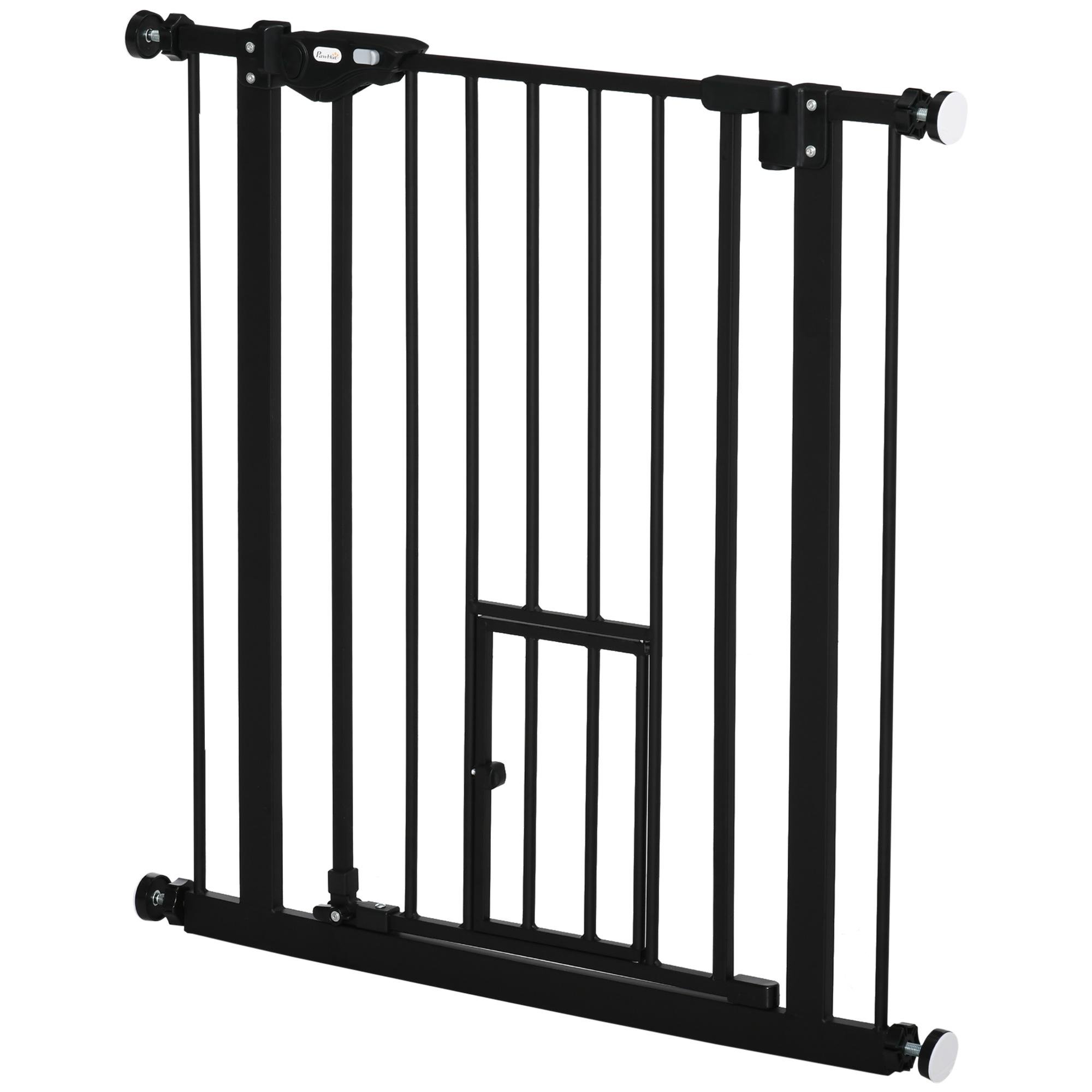 Black Steel Cat Door Barrier, 29-31.5 in Wide