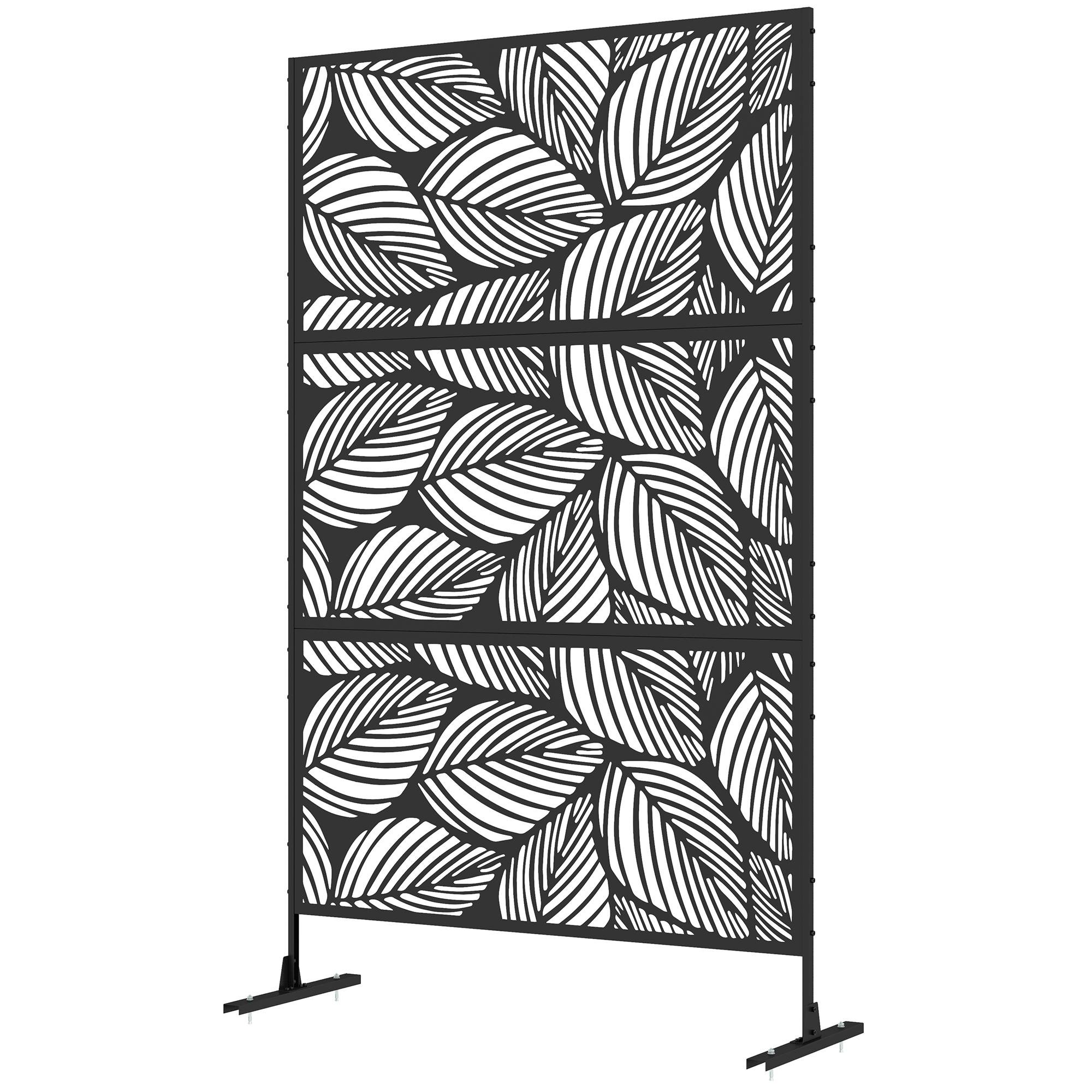 black leaf patio divider | 78 in Outdoor Privacy Screen